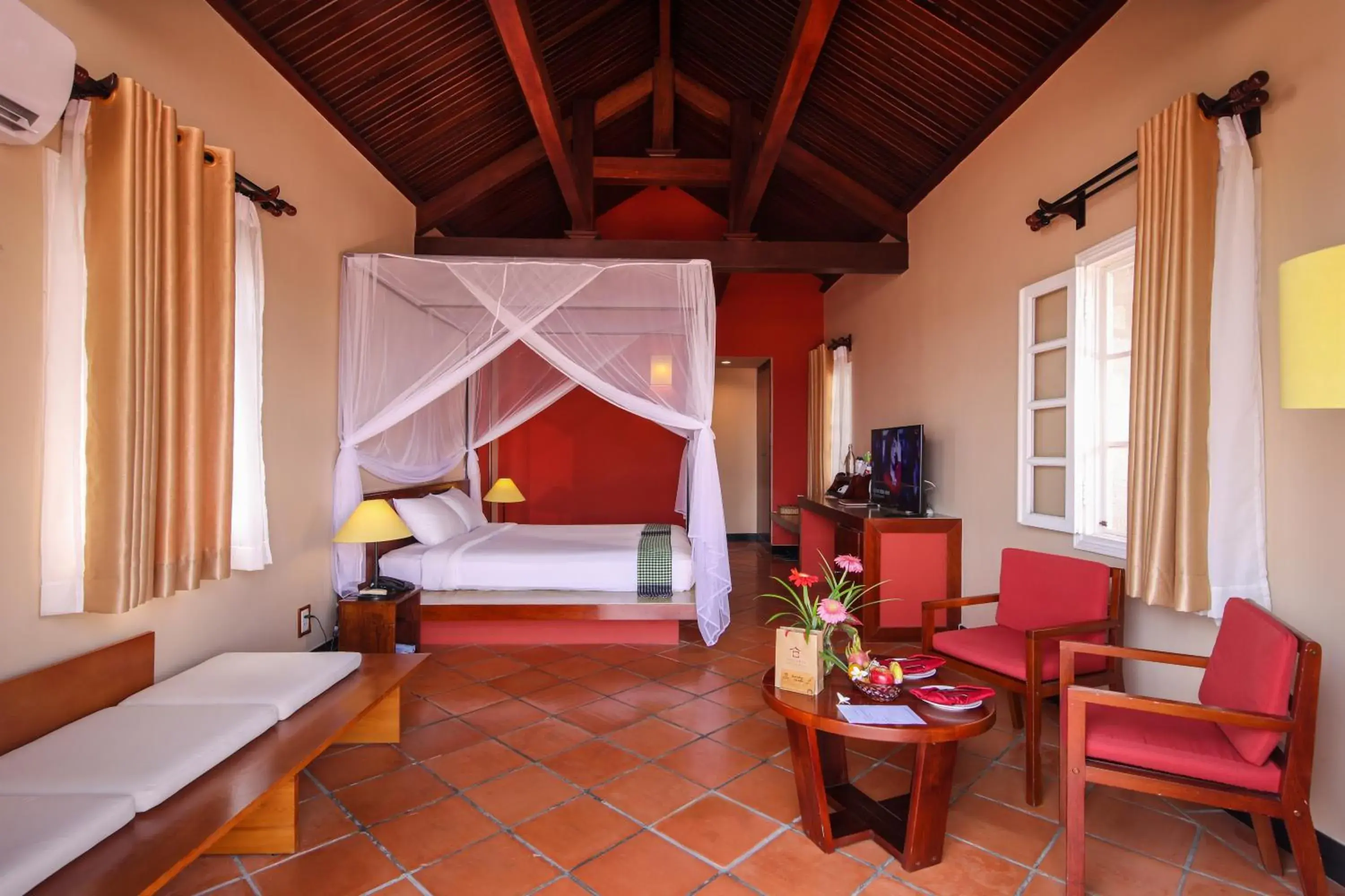 Bed in Victoria Nui Sam Lodge Bed in Victoria Nui Sam Lodge