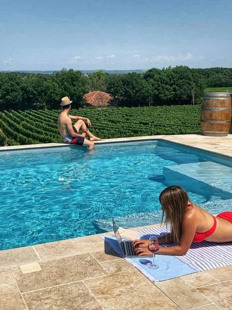 Garden view in domaine de codeval