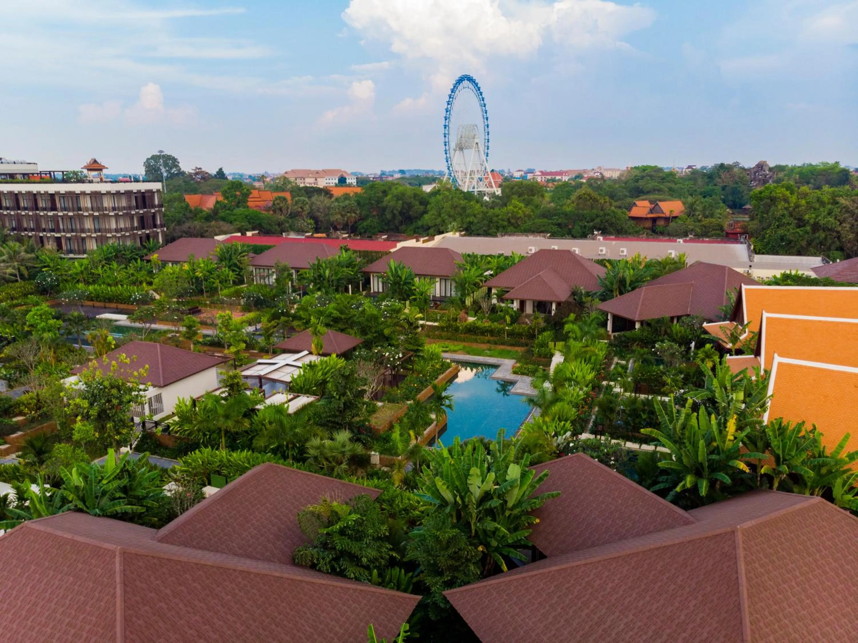 Bird's eye view in Angkor Green Gardens by Dara