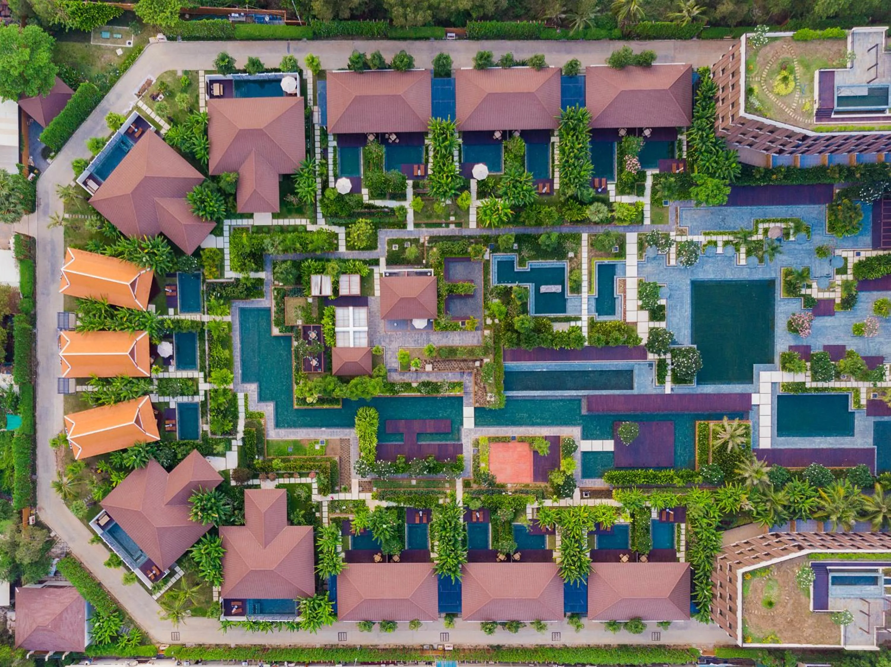 Bird's eye view in Angkor Green Gardens by Dara