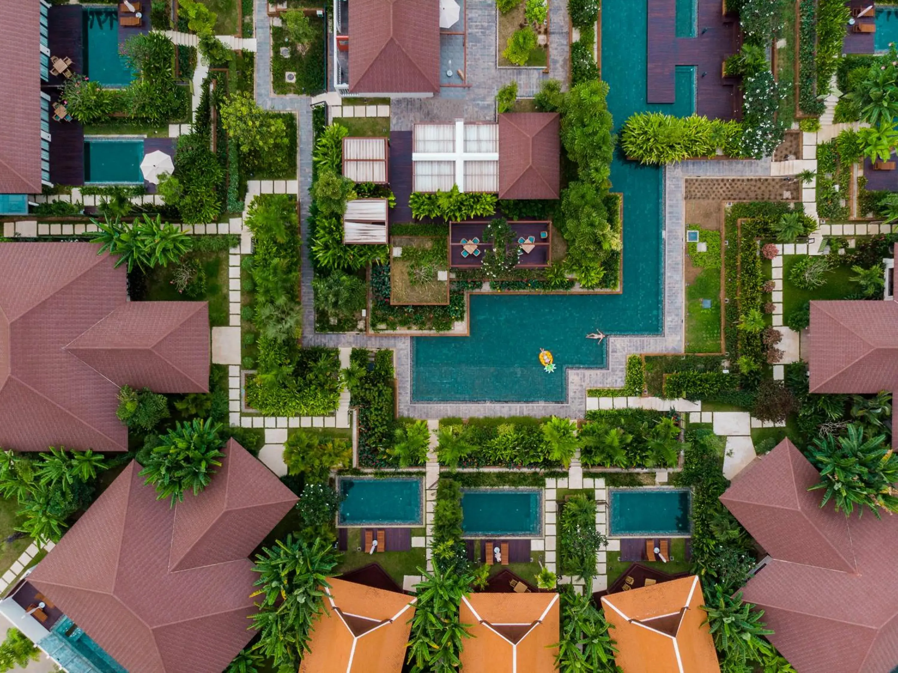 Bird's eye view in Angkor Green Gardens by Dara Bird's eye view in Angkor Green Gardens by Dara