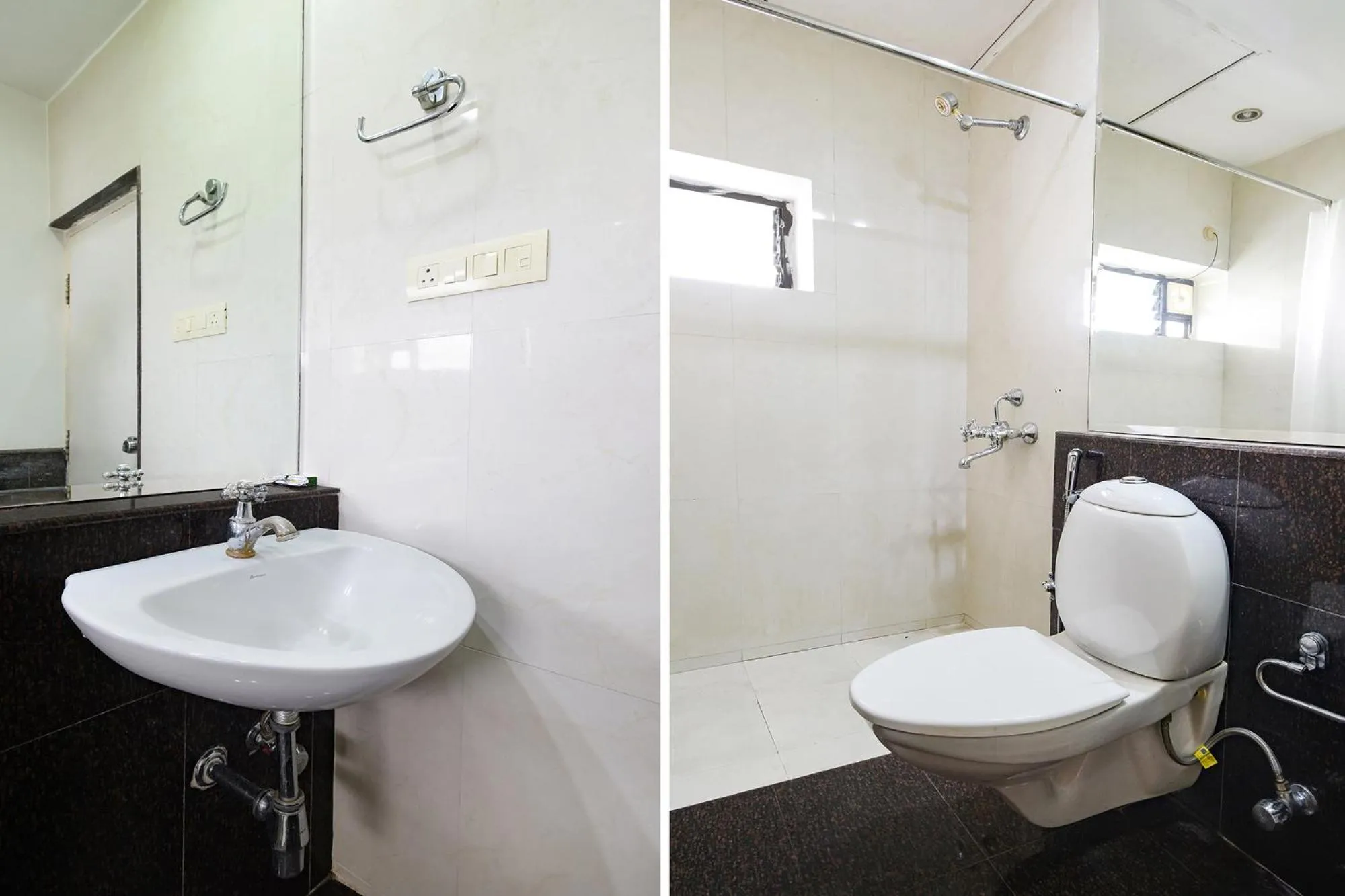 Bathroom in FabHotel A&M - Nr LV Prasad Institute, Banjara Hills