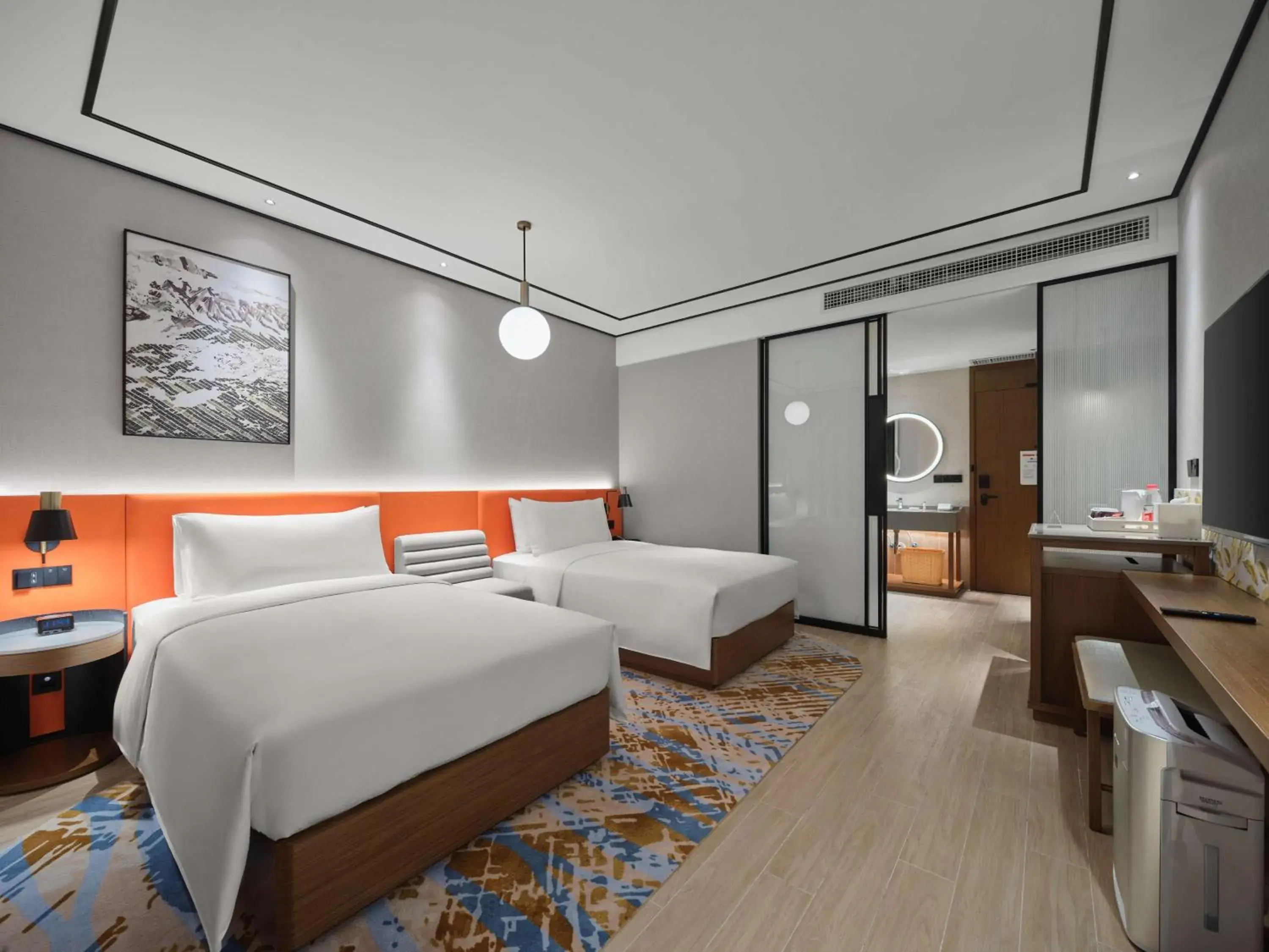 Superior Twin Room in Hilton Garden Inn Jincheng Gushuyuan Superior Twin Room in Hilton Garden Inn Jincheng Gushuyuan