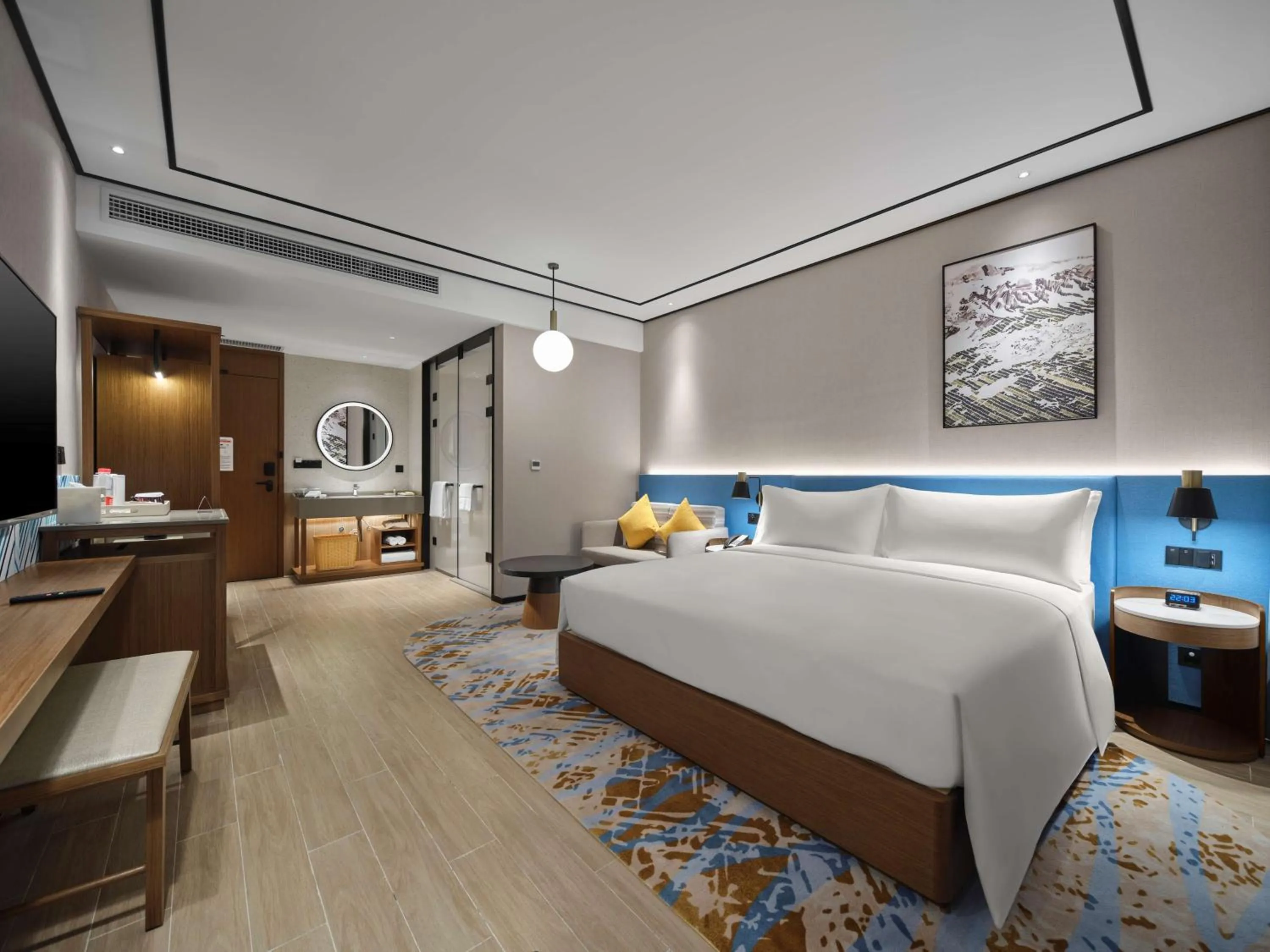Living room, Bed in Hilton Garden Inn Jincheng Gushuyuan