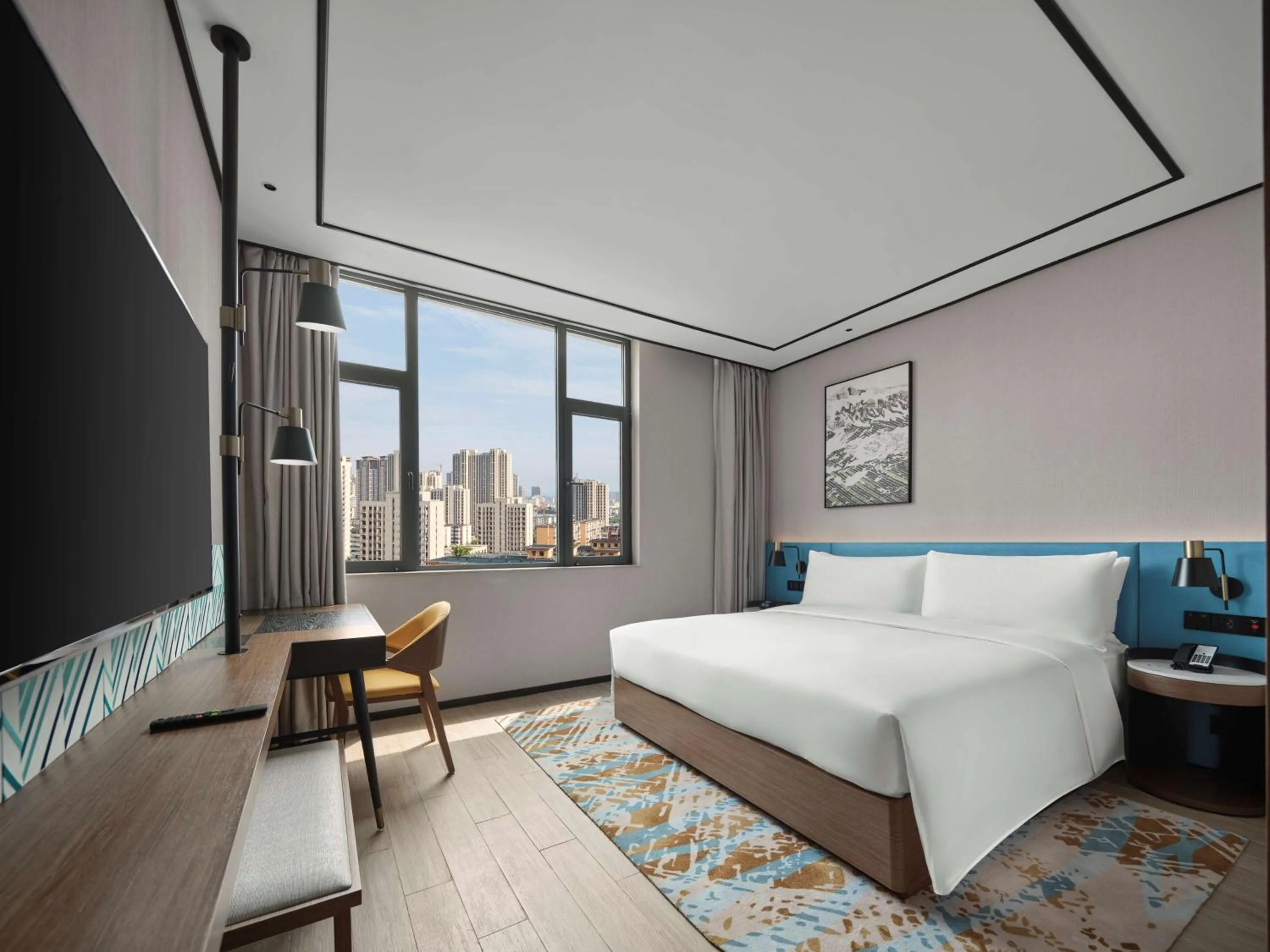 Living room, Bed in Hilton Garden Inn Jincheng Gushuyuan