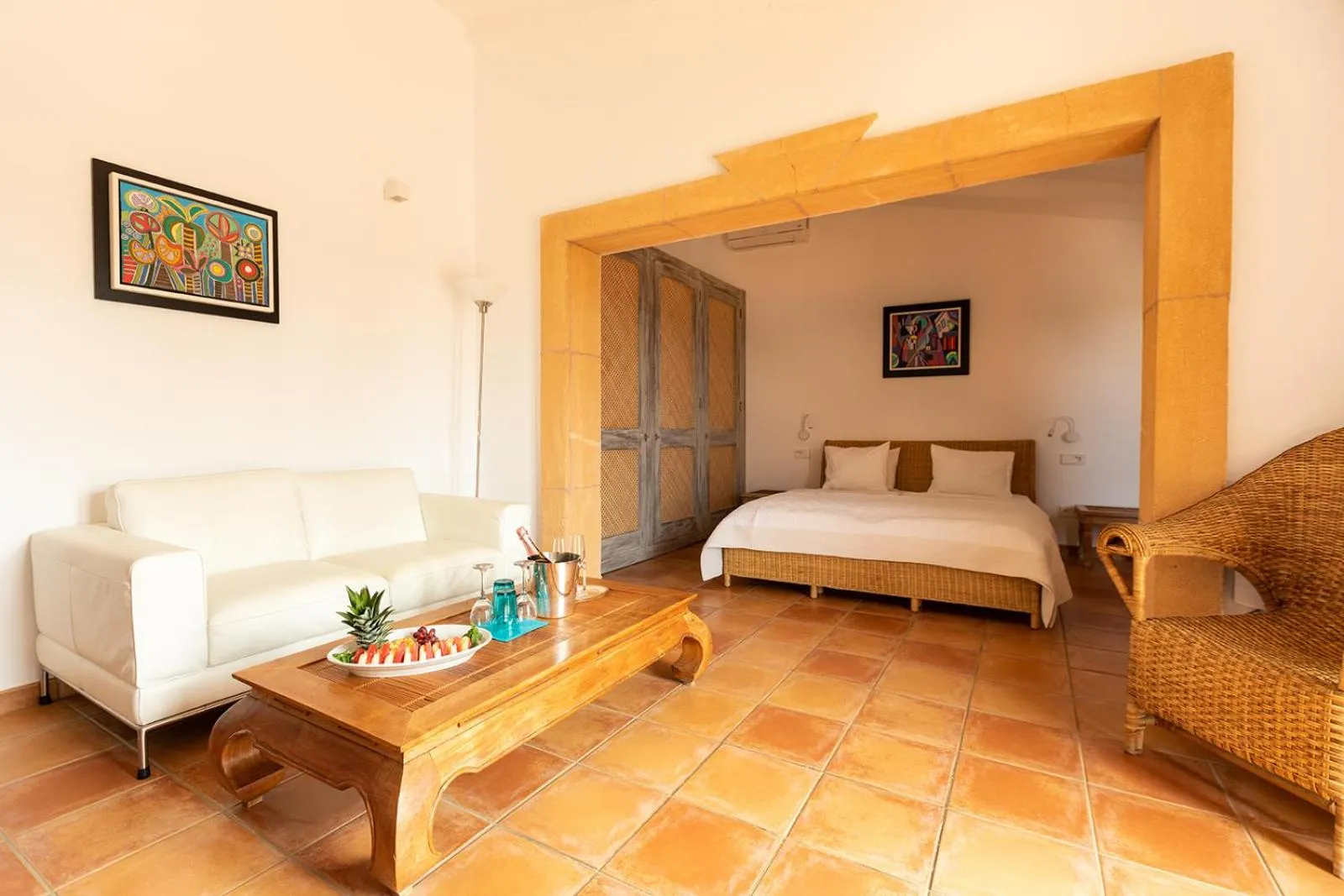 Living room, Bed in Finca Amapola - Agrotourismus