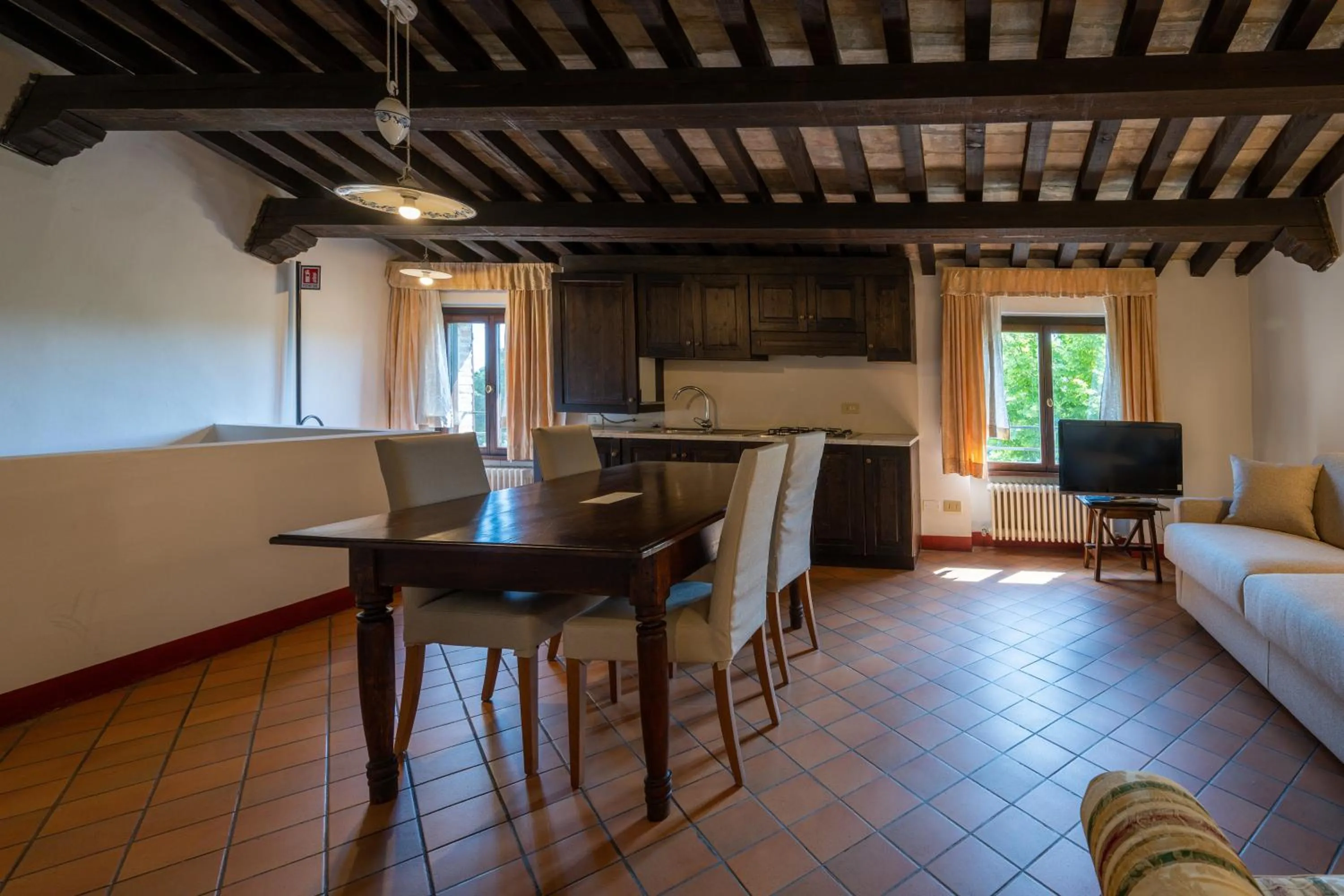 Living room in Palazzo Viviani - Castello di Montegridolfo