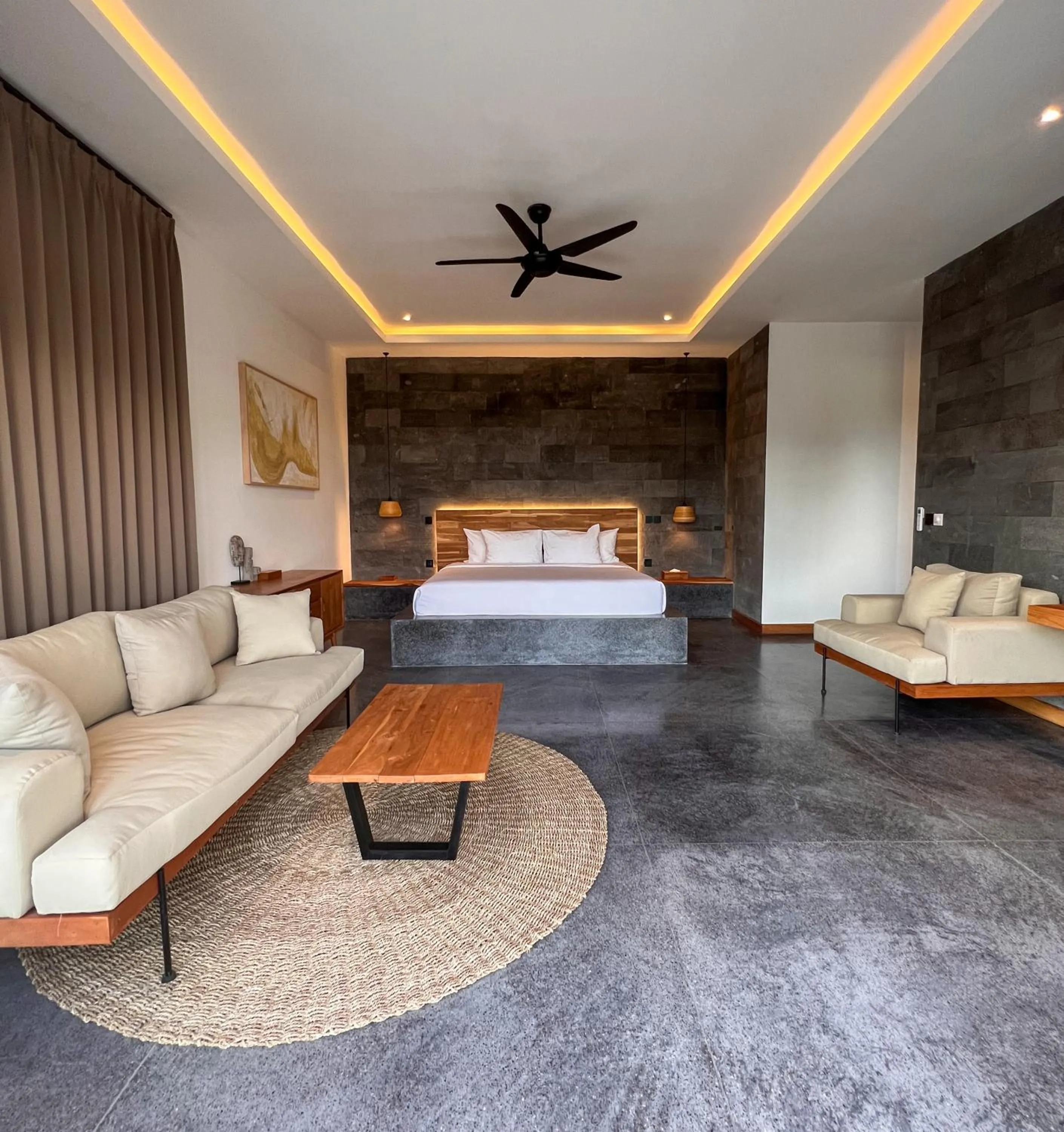 Living room, Bed in Neano Escape