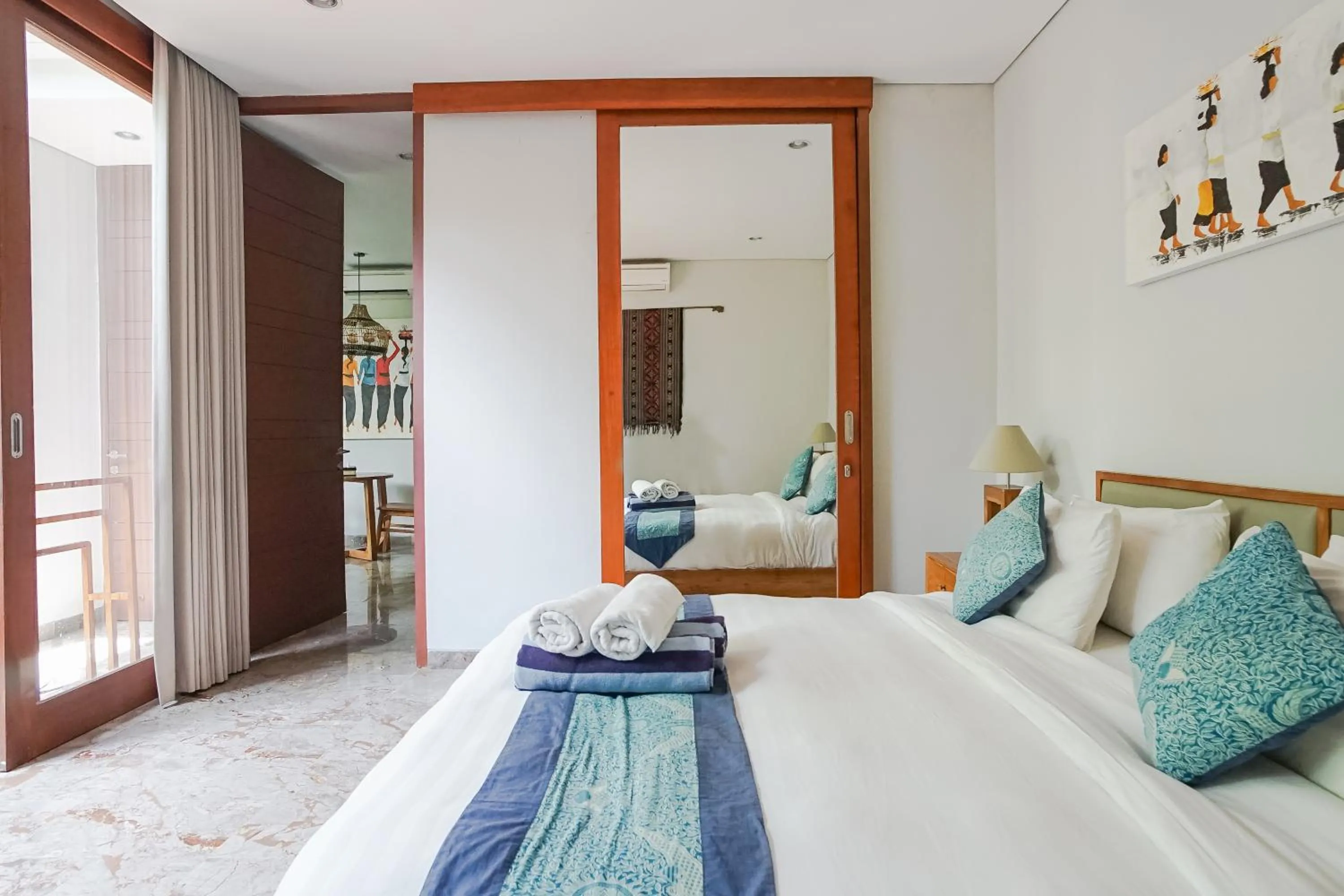 Bed in Prema Uja Villas