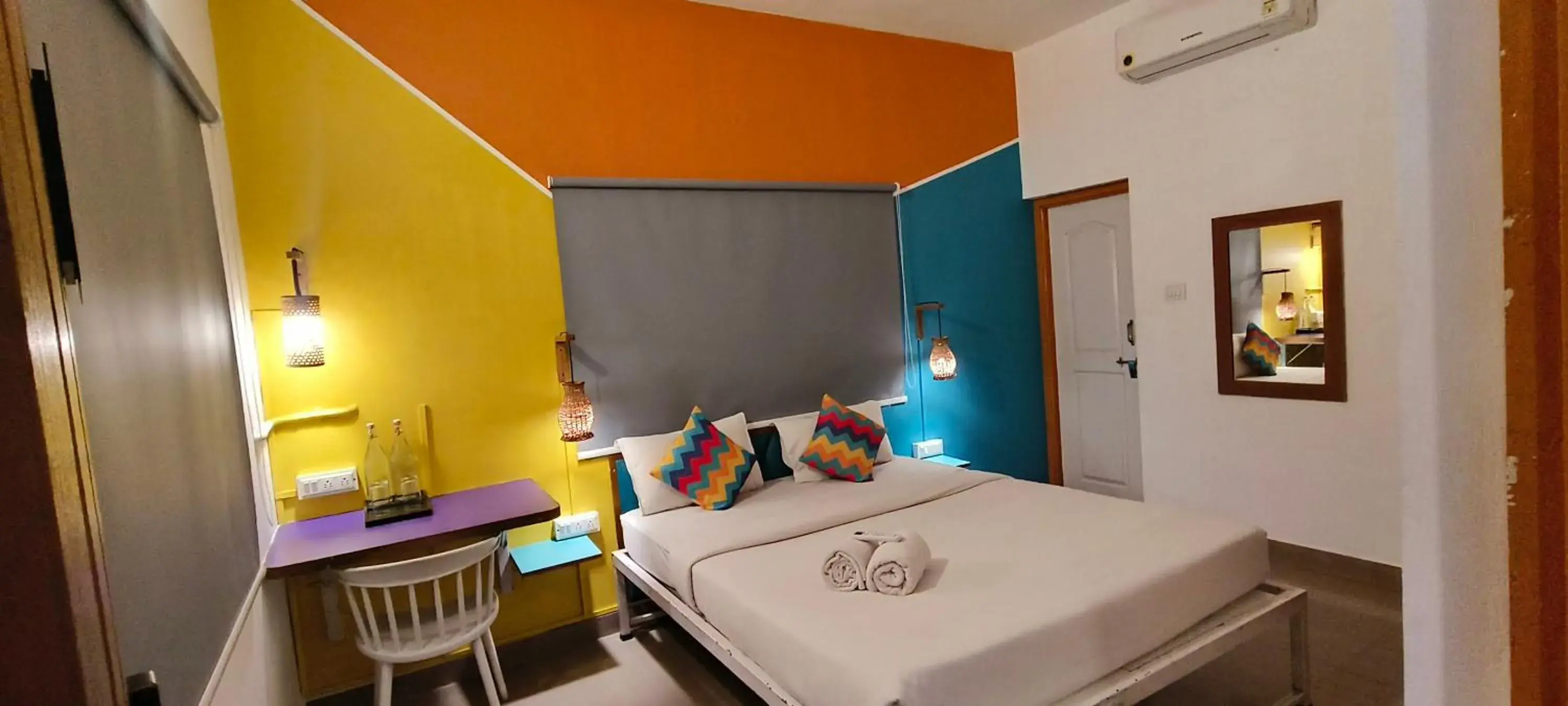 Bed in goSTOPS Coorg Bed in goSTOPS Coorg