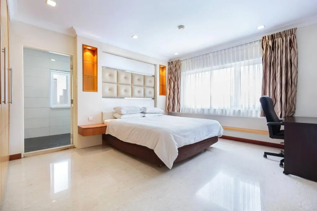Bedroom, Bed in The Center of Singapore; China Town