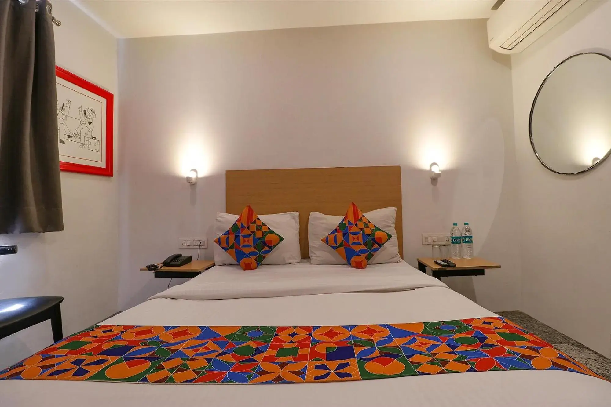 Bed in FabHotel La Serene Punjabi Bagh Bed in FabHotel La Serene Punjabi Bagh