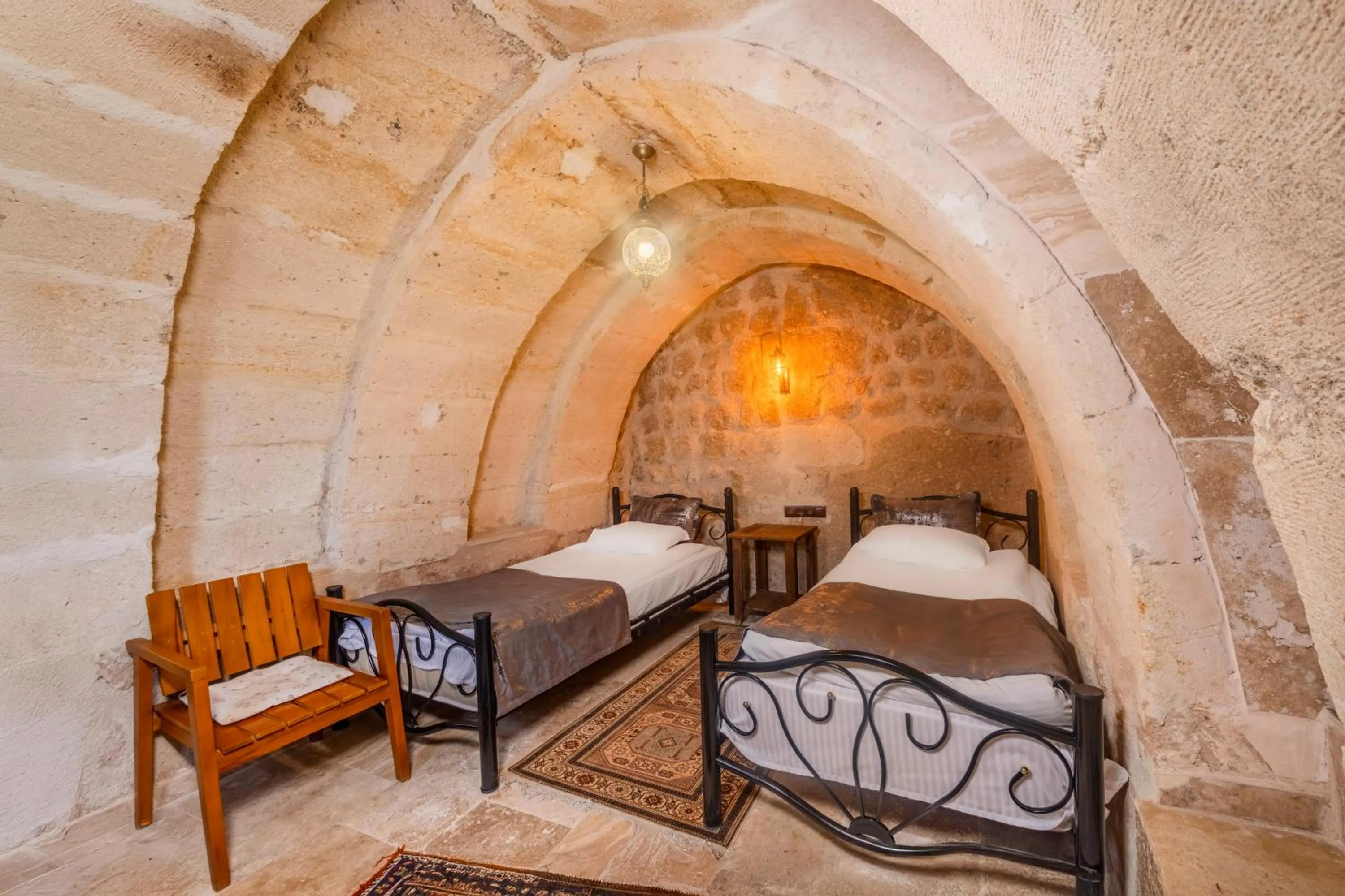 Bed in Zula Cave House