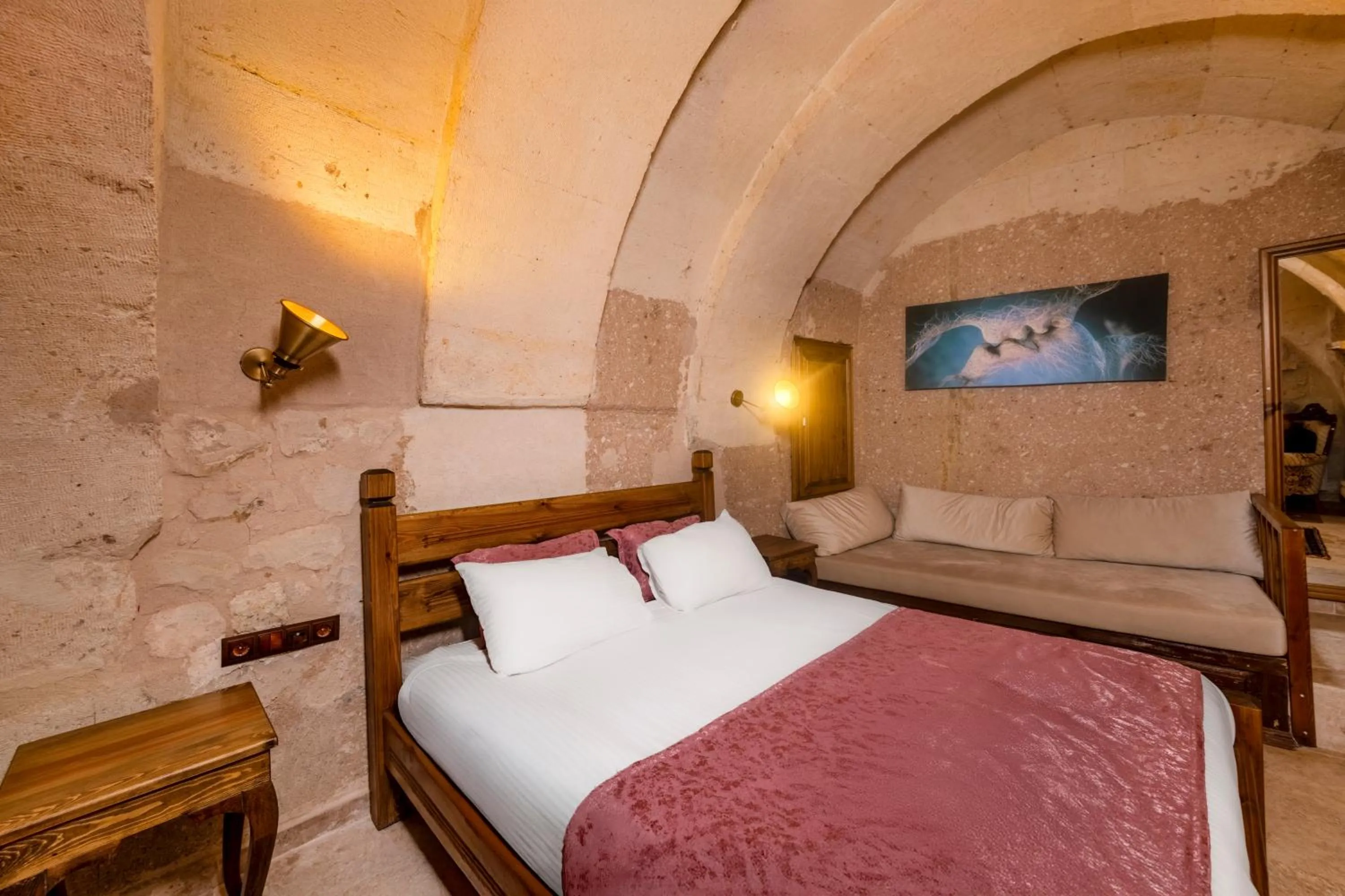 Bed in Zula Cave House