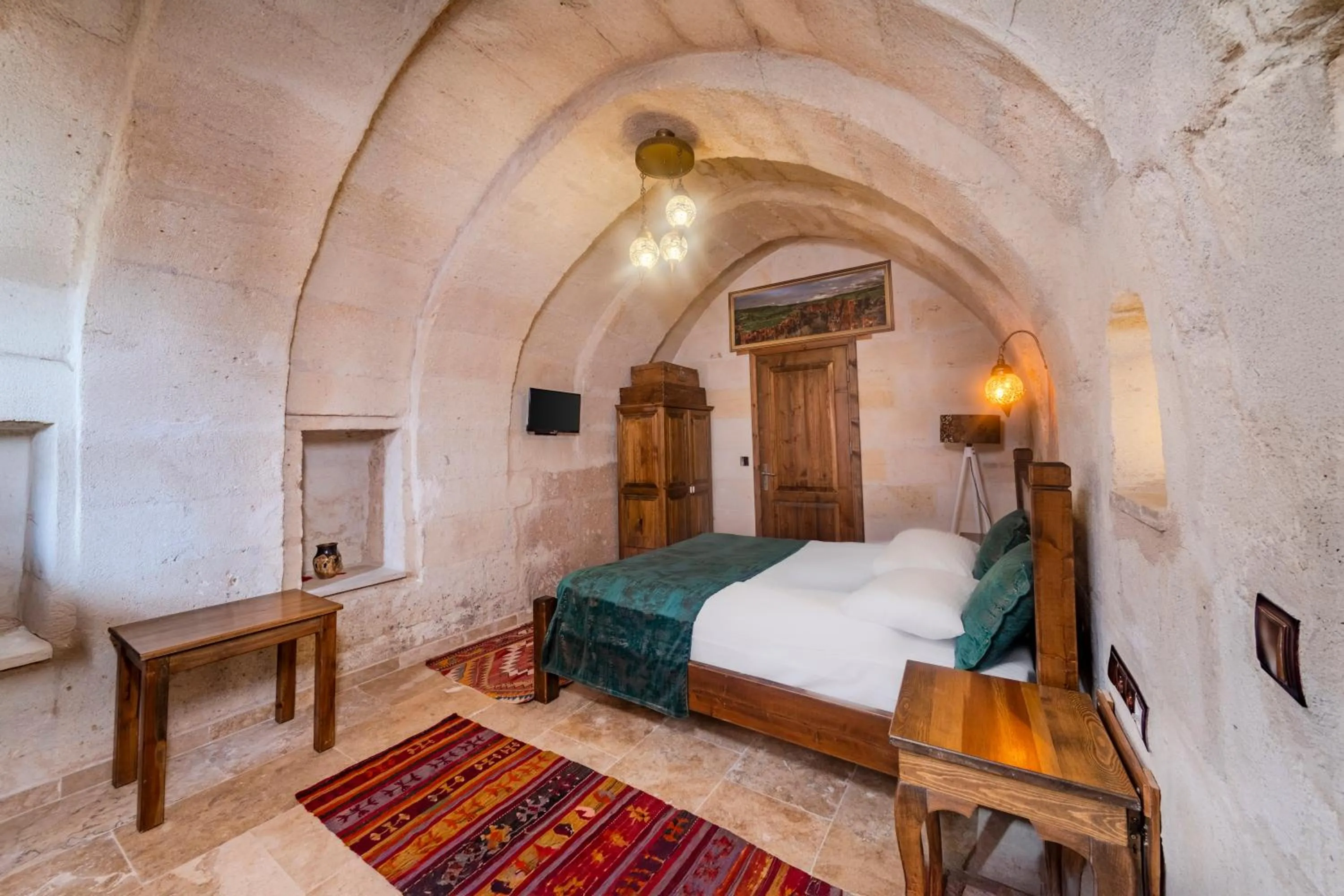 Bed in Zula Cave House