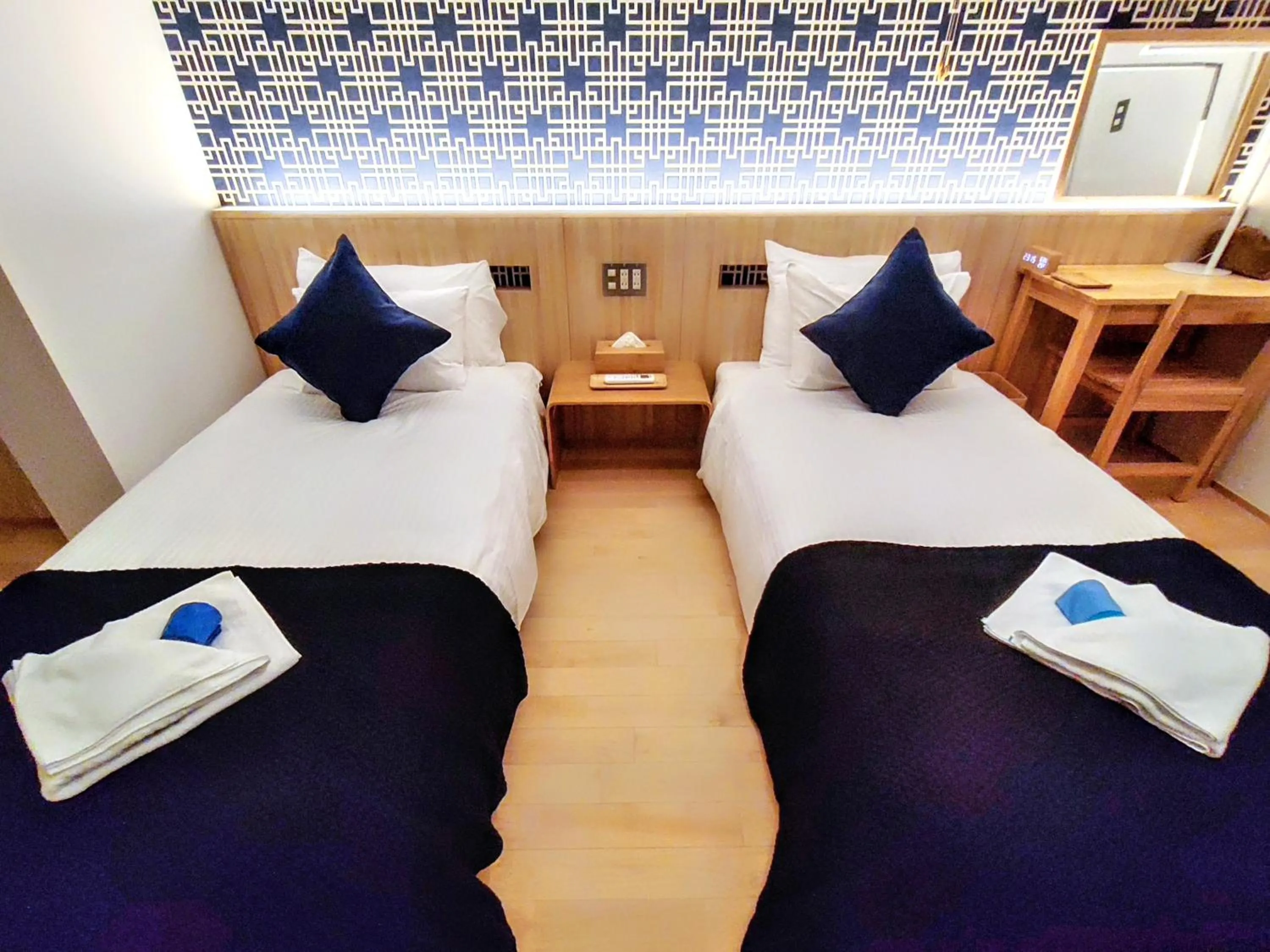 Bed in Ocean View Ishigaki Sora and Umi