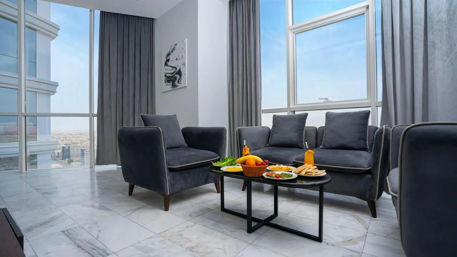 Seating area in HDB Al Sahafa