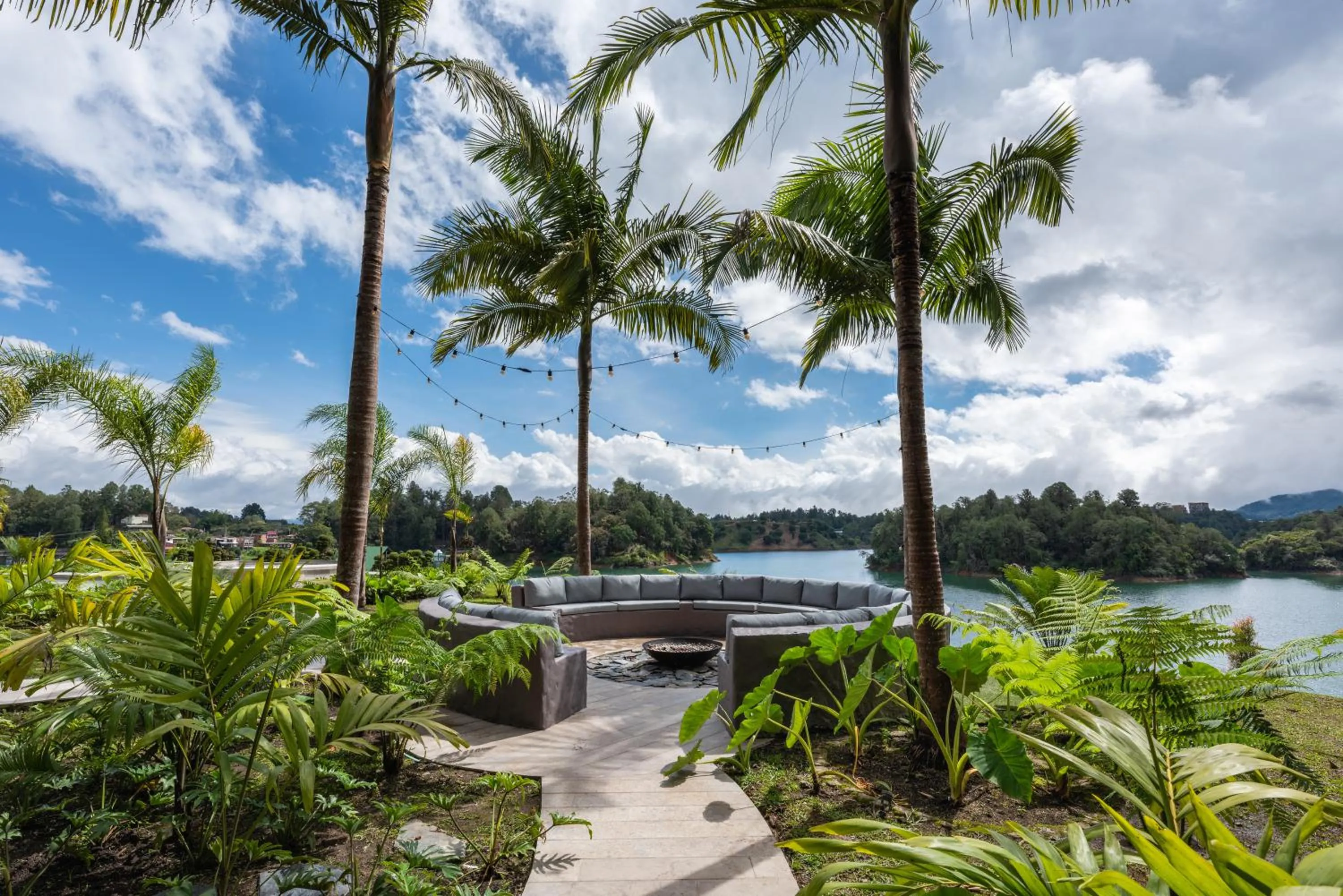 Garden view in Tau House