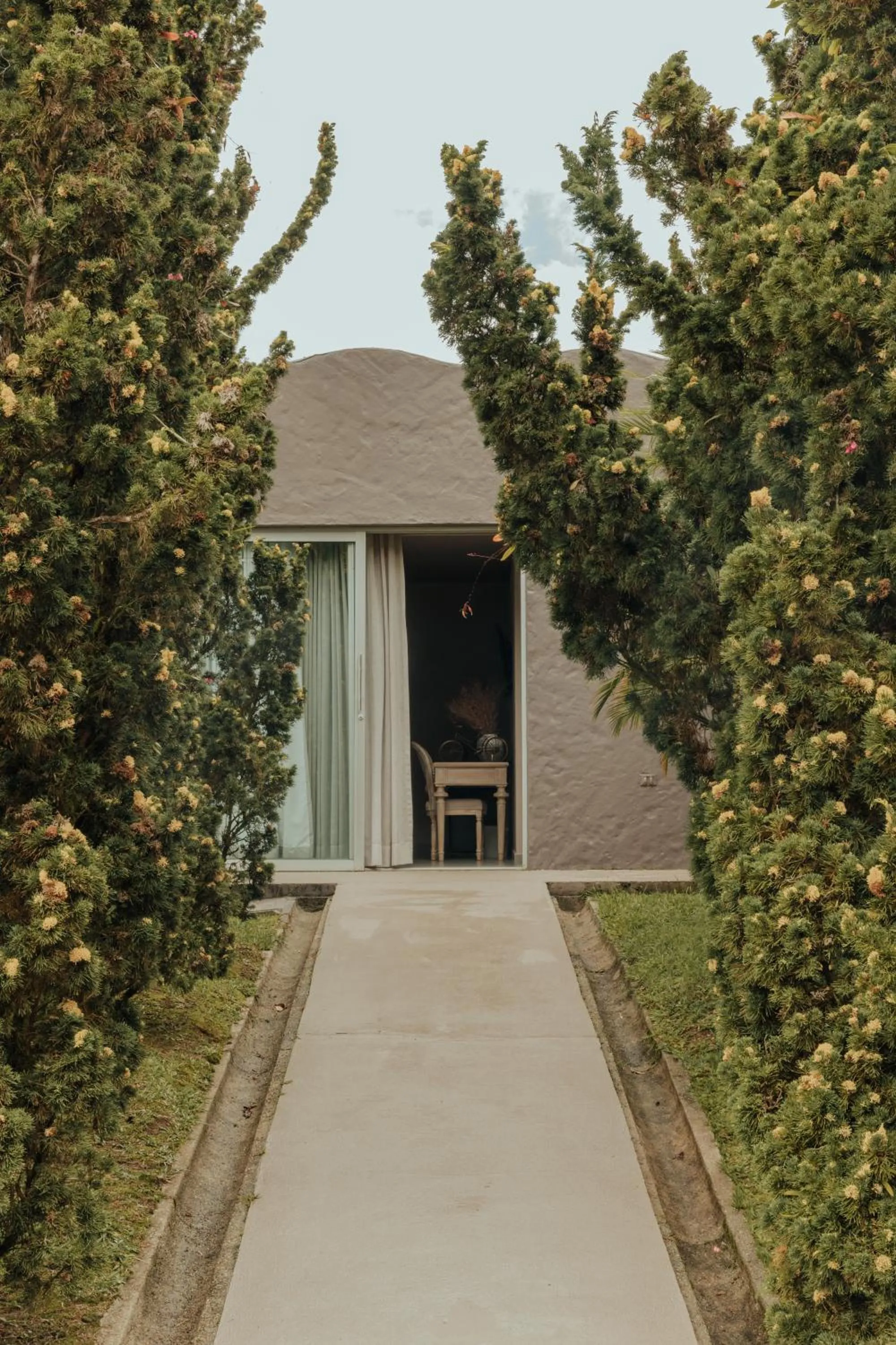 Garden view in Tau House