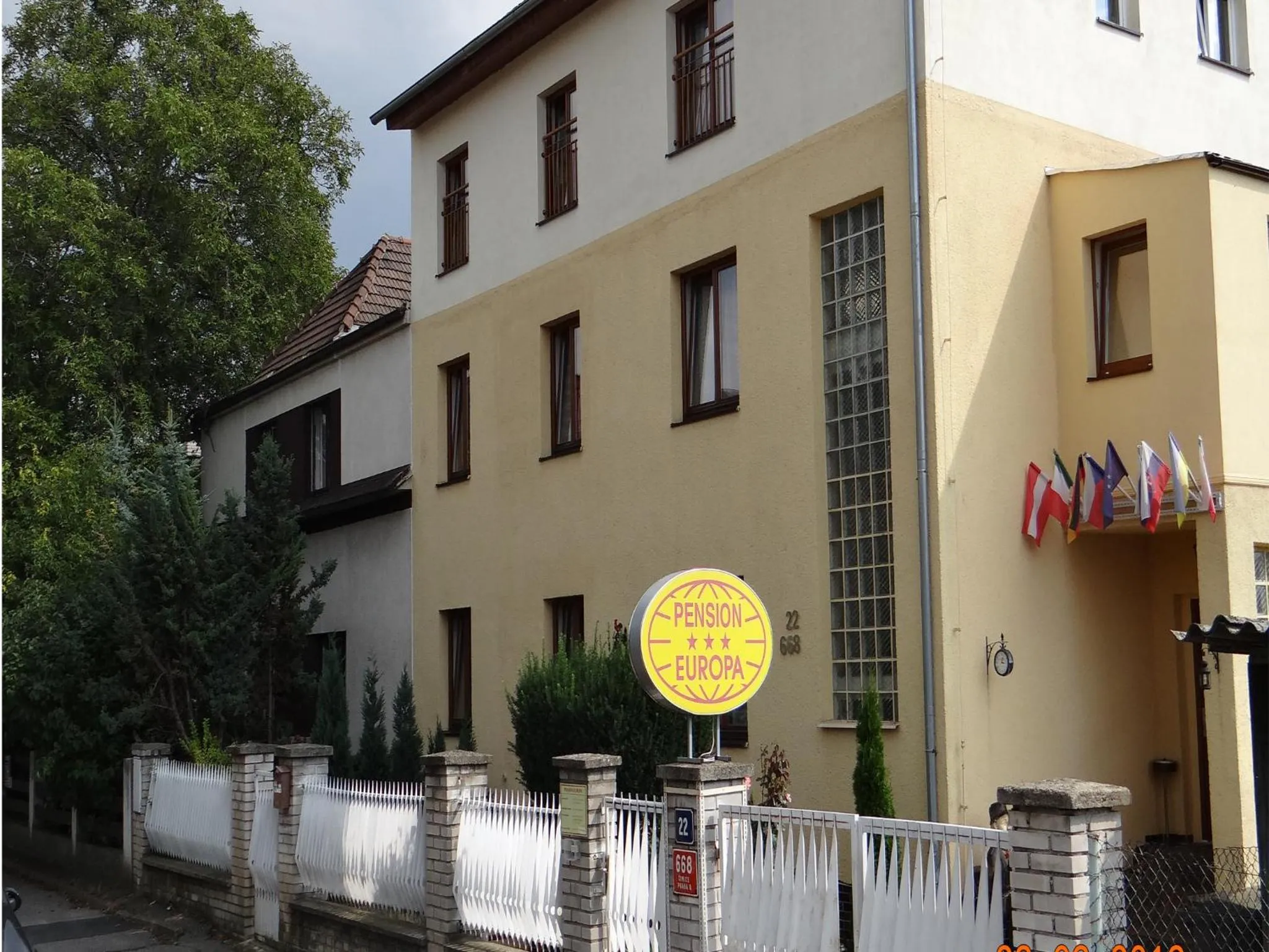 Facade/entrance in Pension Europa