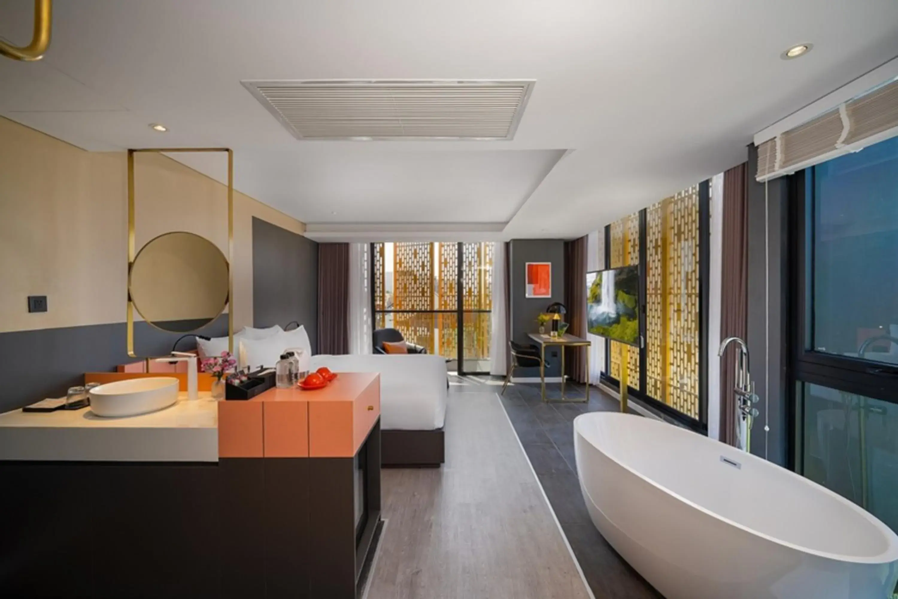 Living room, Bed in M92 Boutique Da Nang Beach Hotel Living room, Bed in M92 Boutique Da Nang Beach Hotel