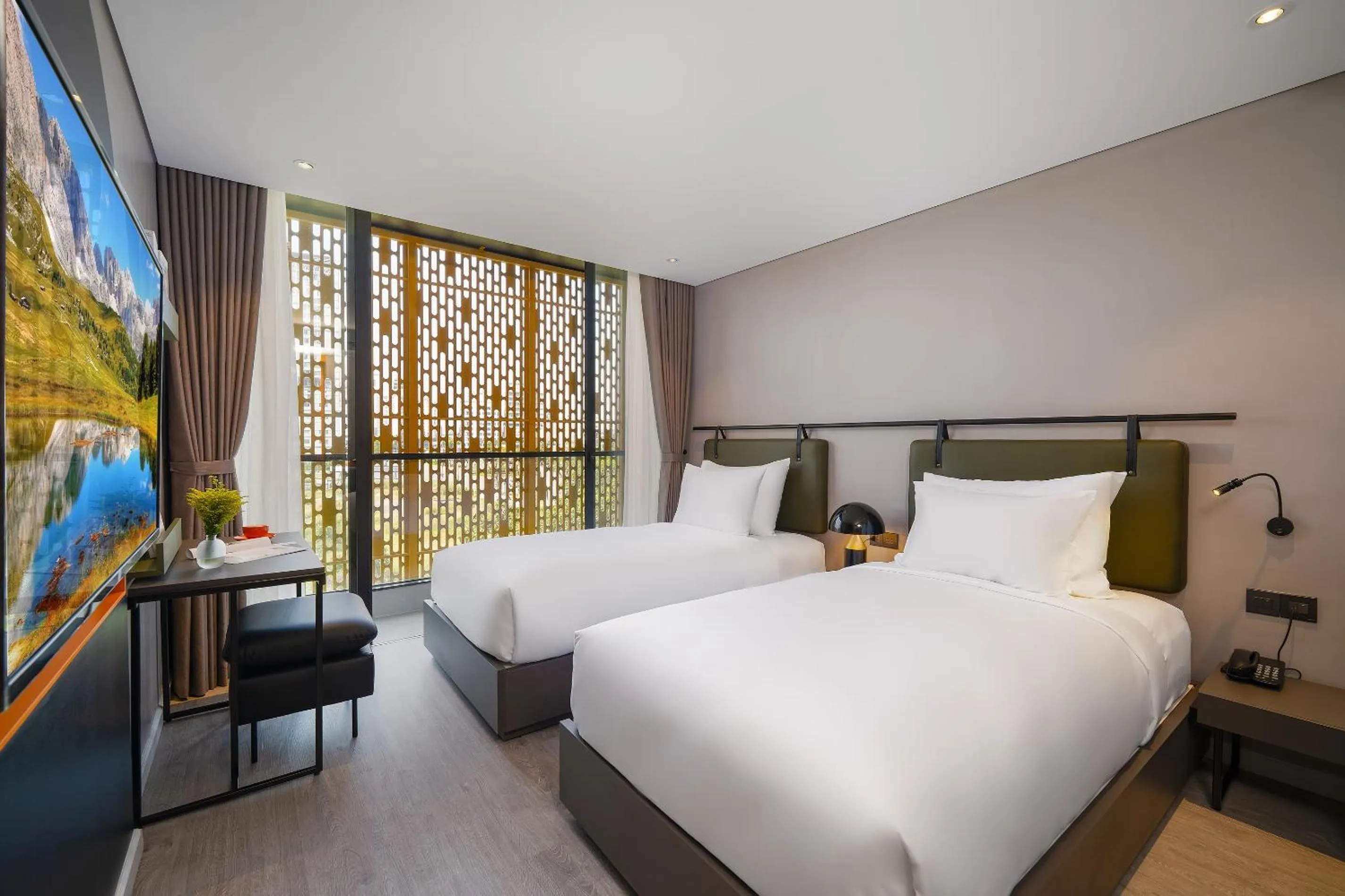 Bed in M92 Boutique Da Nang Beach Hotel