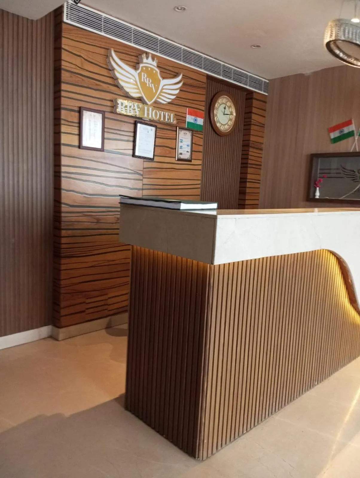 Lobby or reception in RRV Hotel