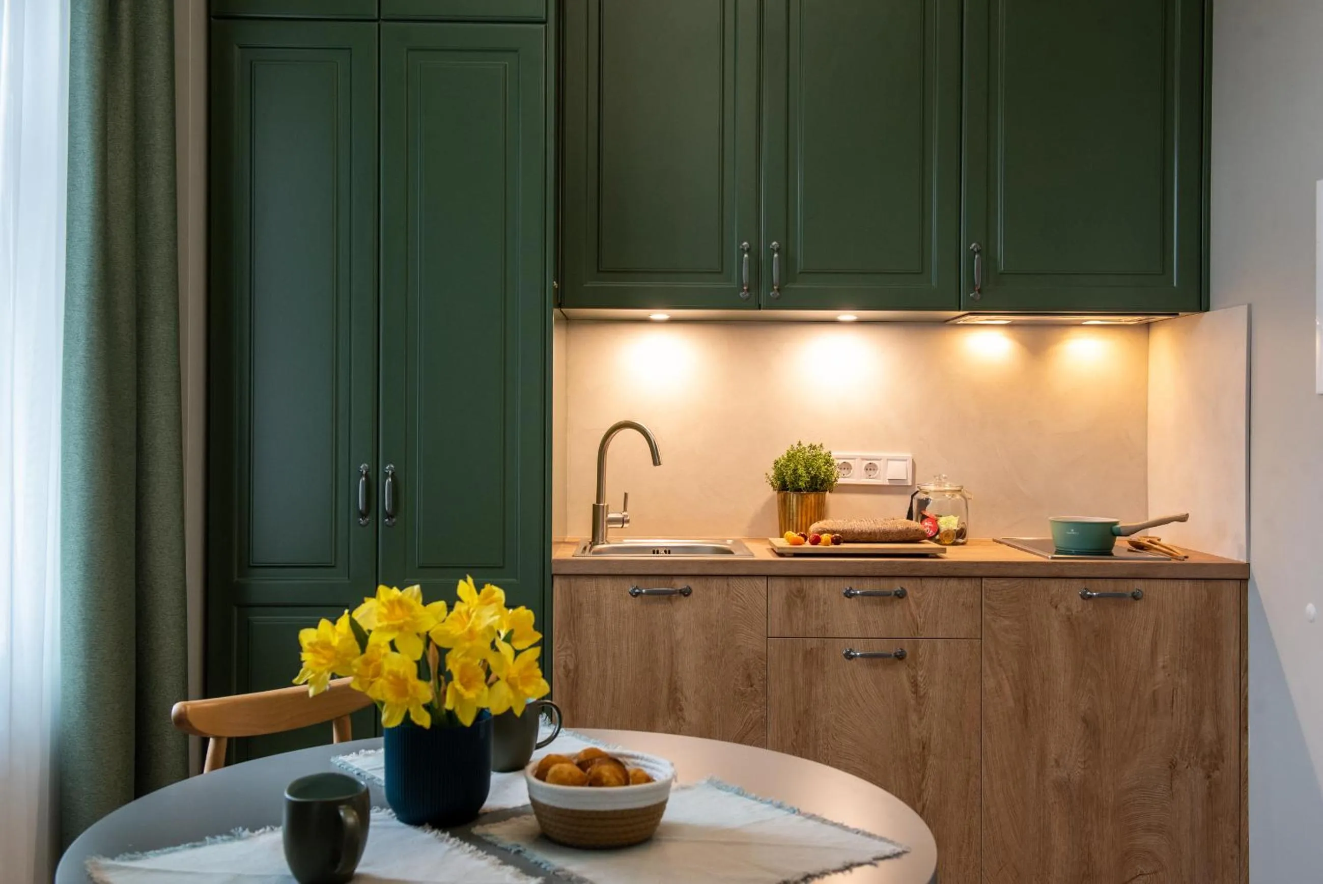 Kitchen or kitchenette in Aparthotel Amella