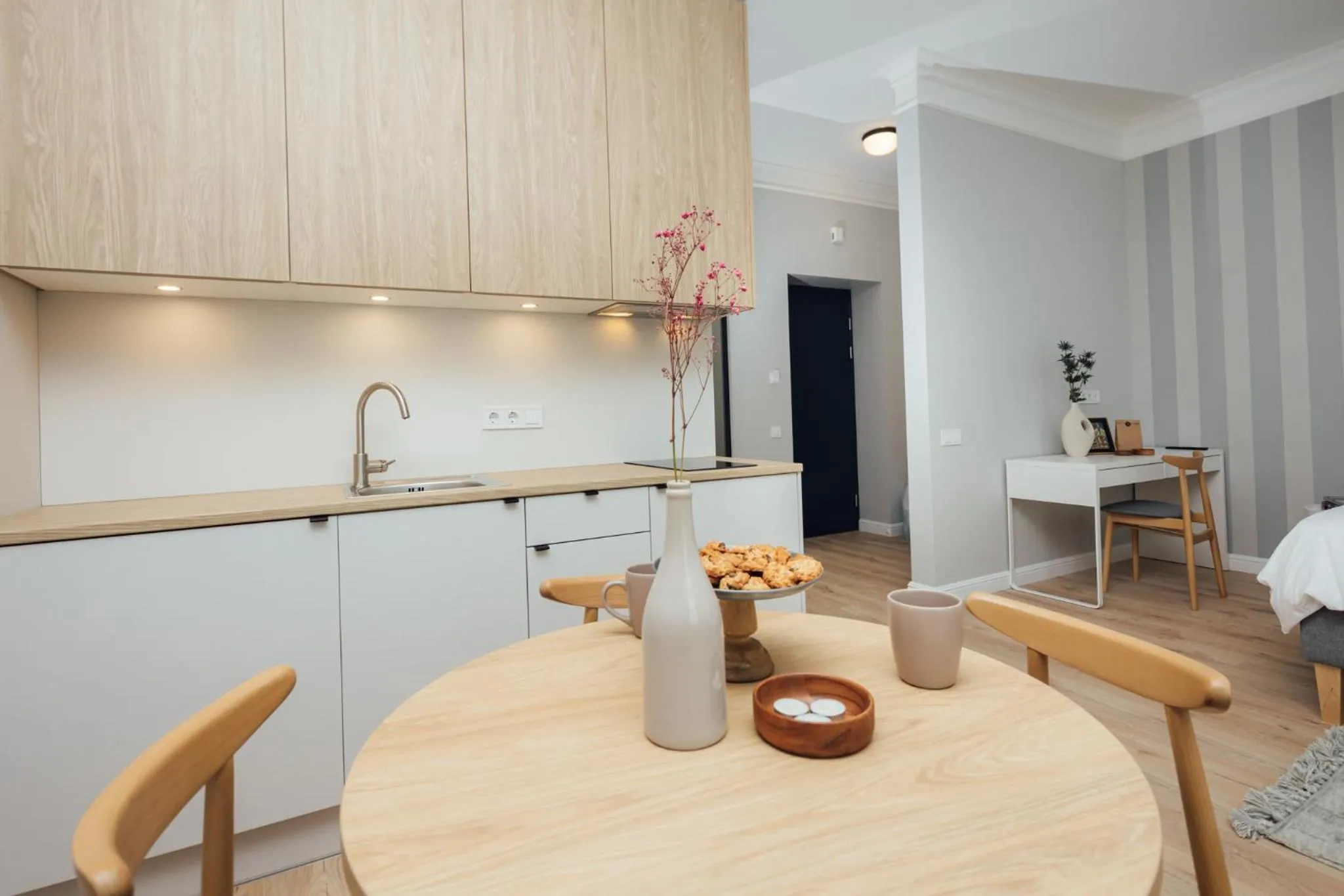 Kitchen or kitchenette in Aparthotel Amella