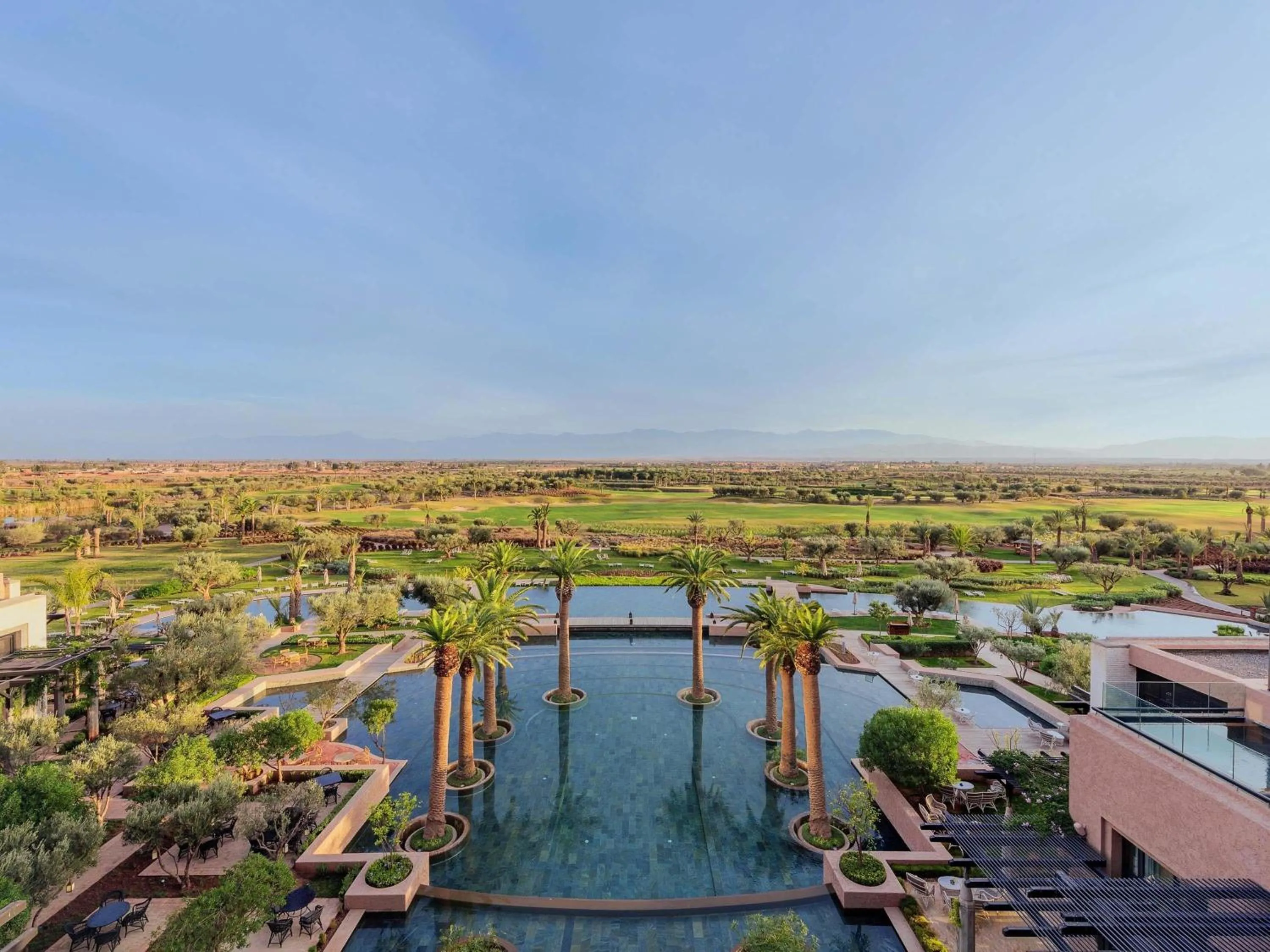 Pool view in Fairmont Royal Palm Marrakech
