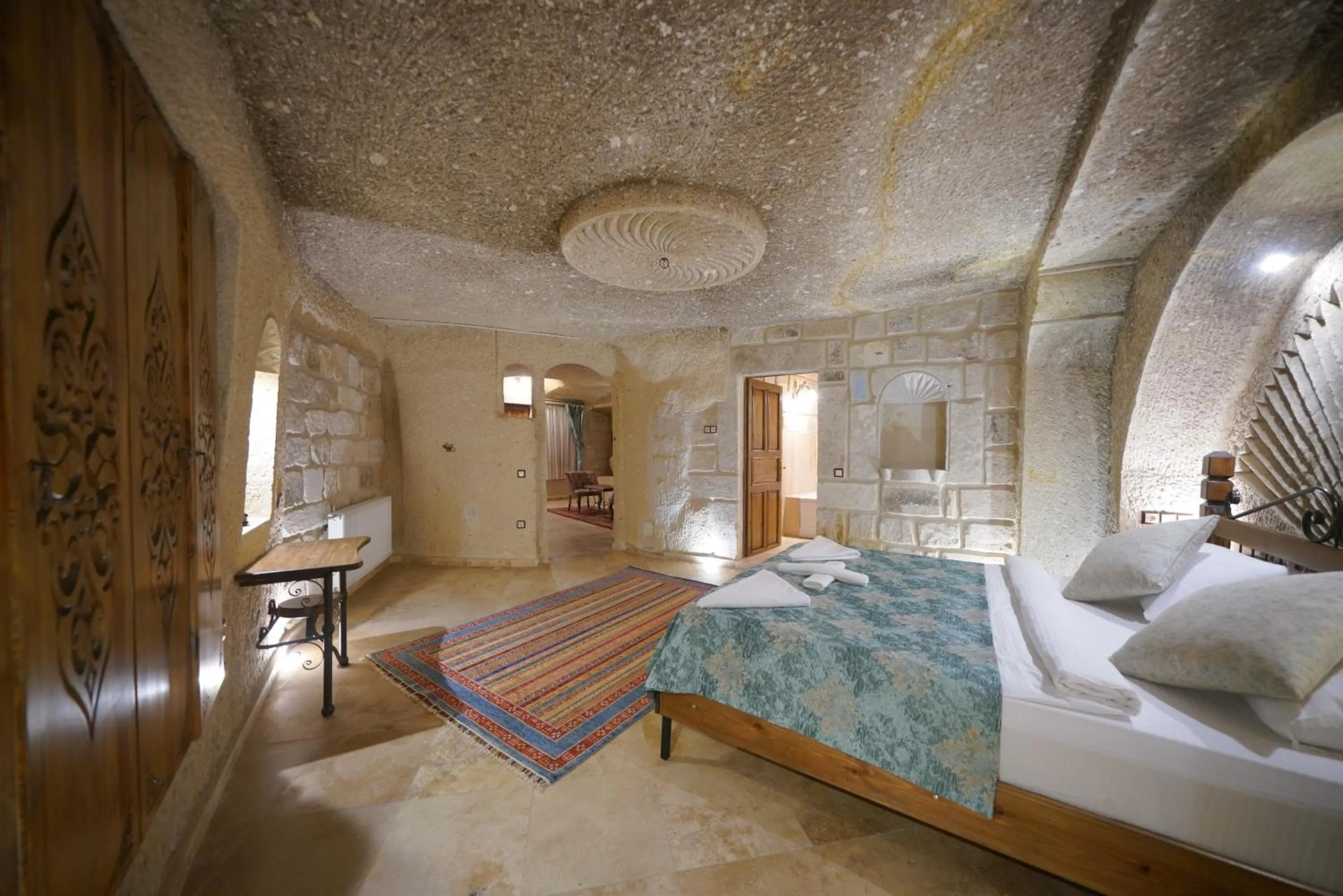 Bed in Kaya Konak Cave