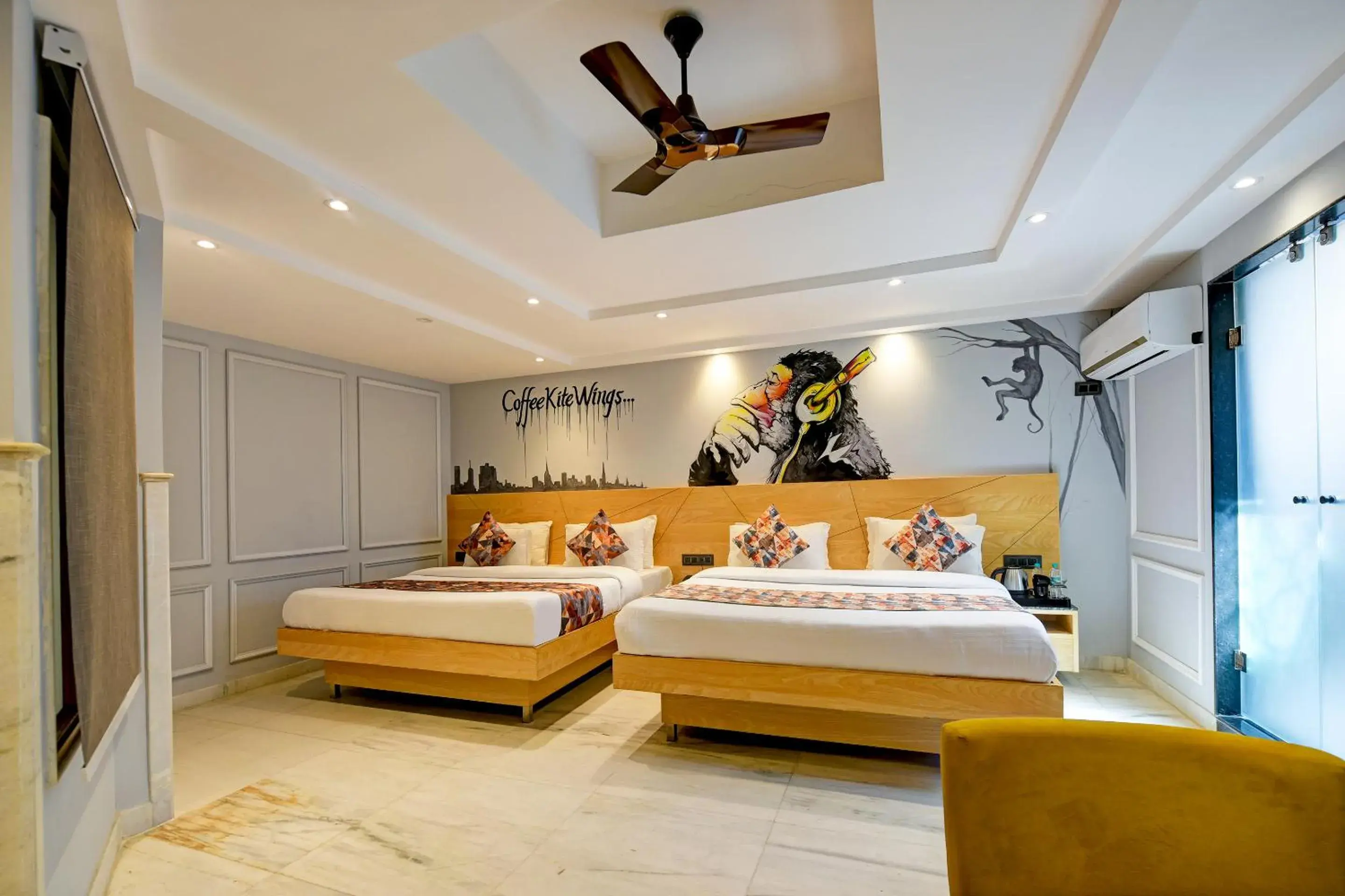 Living room, Bed in Hotel Cottage Yes Please New Delhi Living room, Bed in Hotel Cottage Yes Please New Delhi