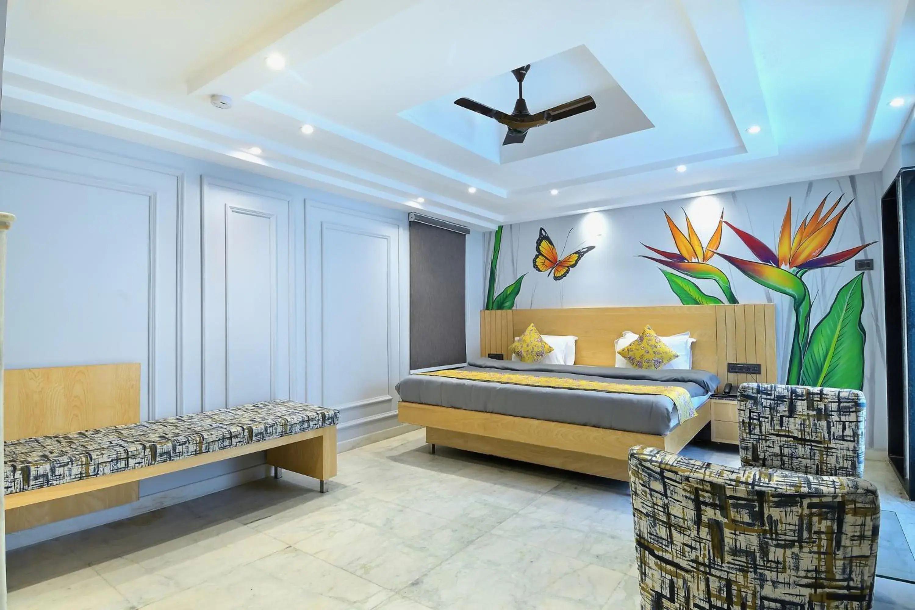 Bedroom, Bed in Hotel Cottage Yes Please New Delhi Bedroom, Bed in Hotel Cottage Yes Please New Delhi