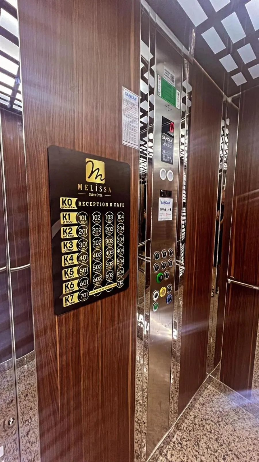 elevator in Melissa Suite