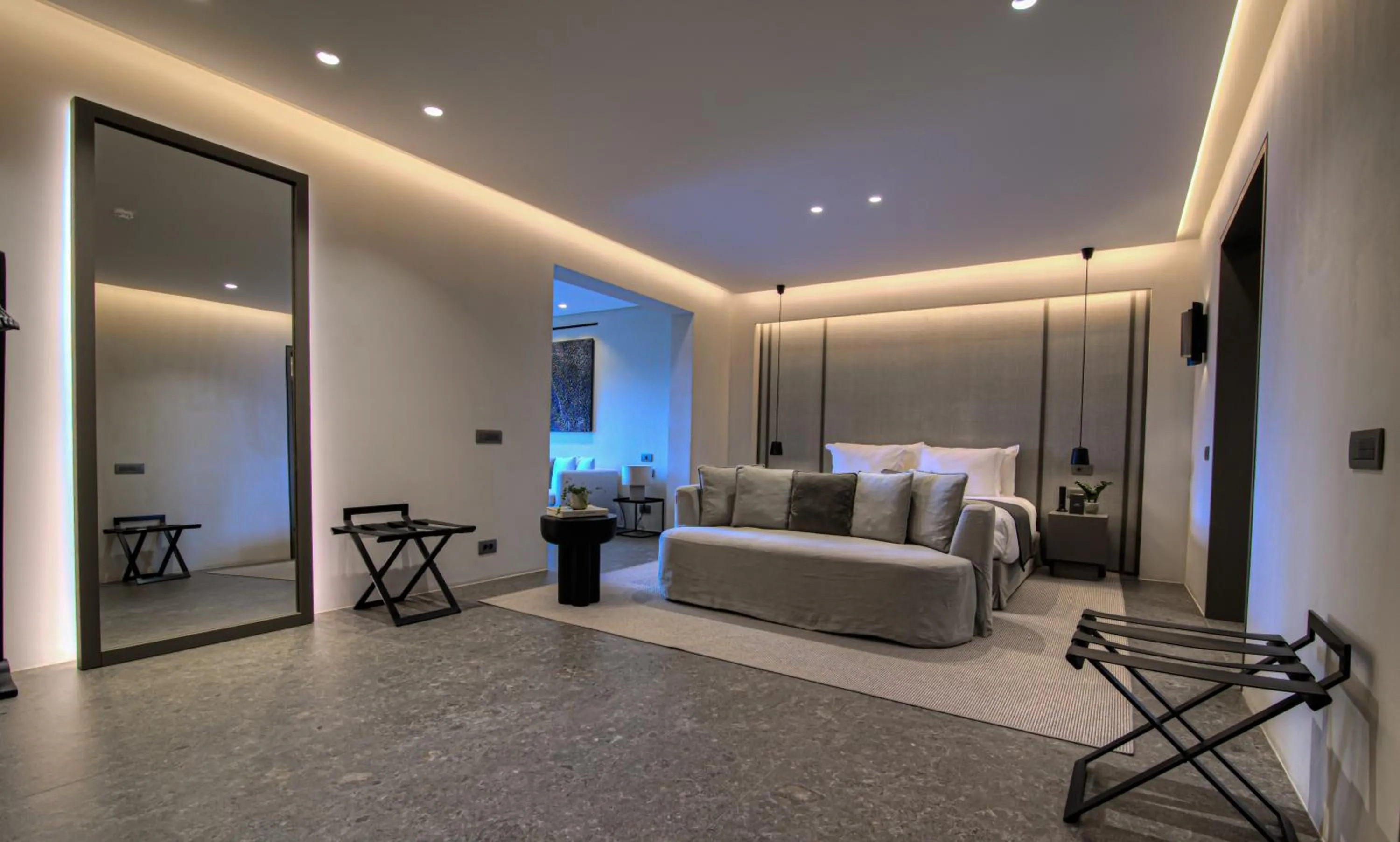 Bed in Noima Boutique Hotel Mykonos