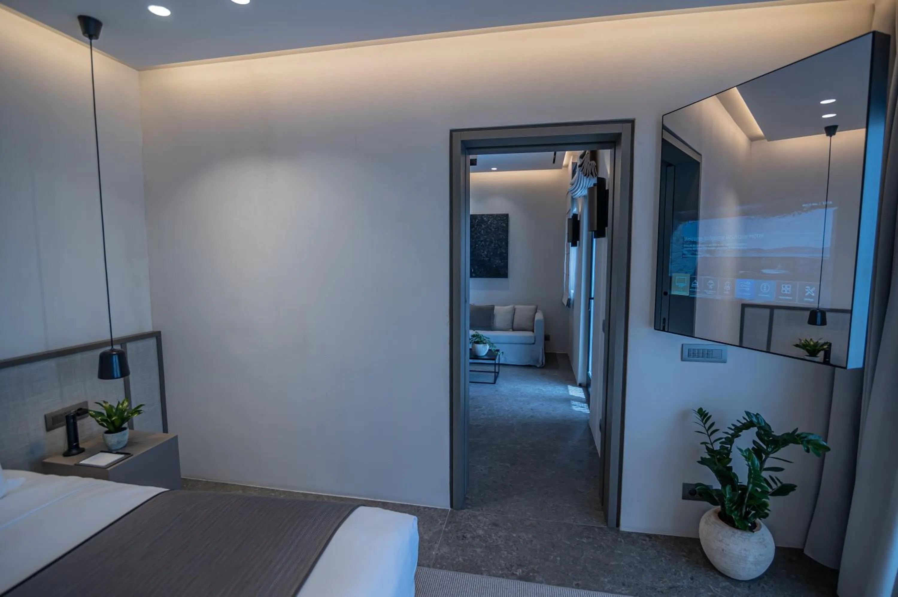 Bed in Noima Boutique Hotel Mykonos