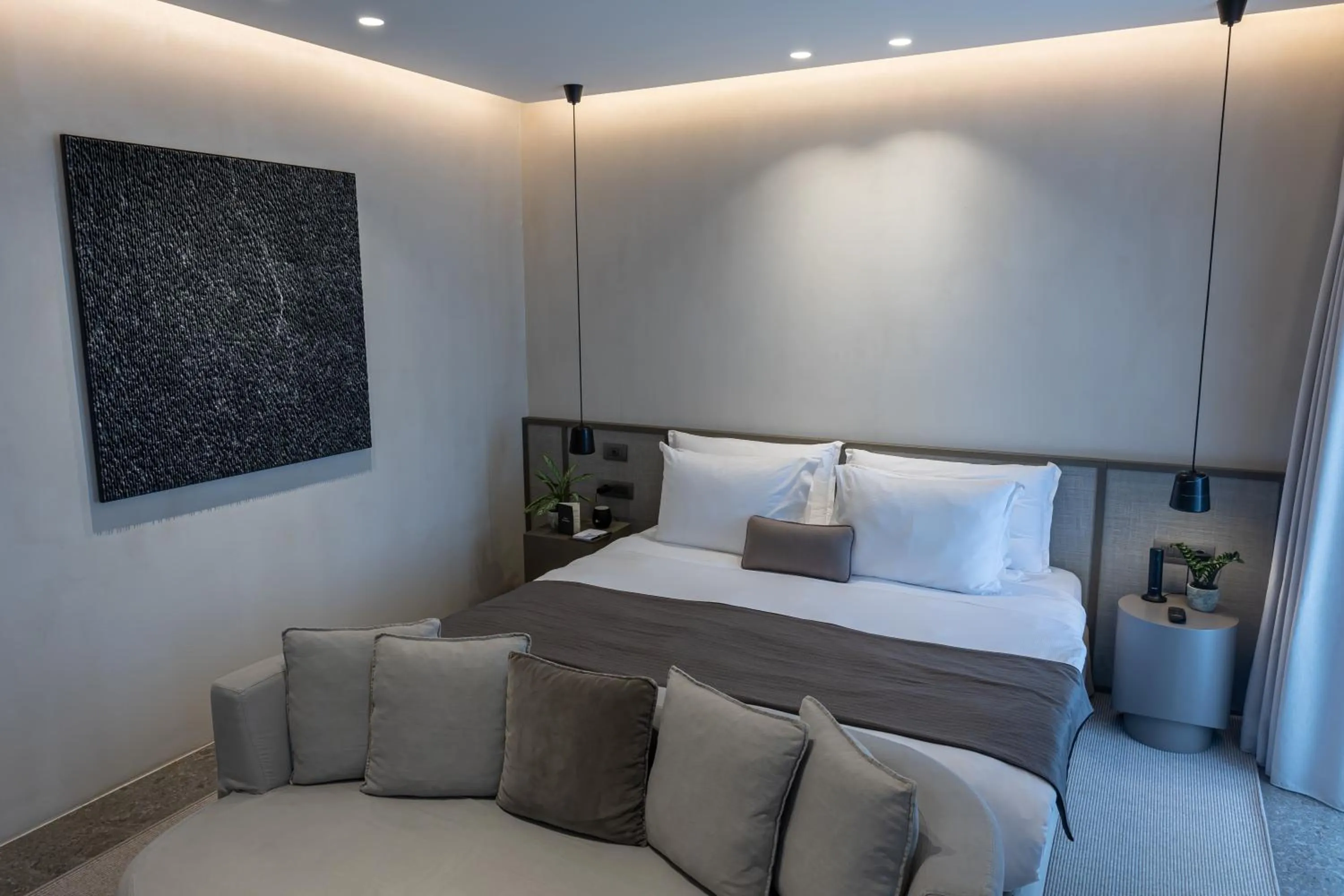 Bed in Noima Boutique Hotel Mykonos