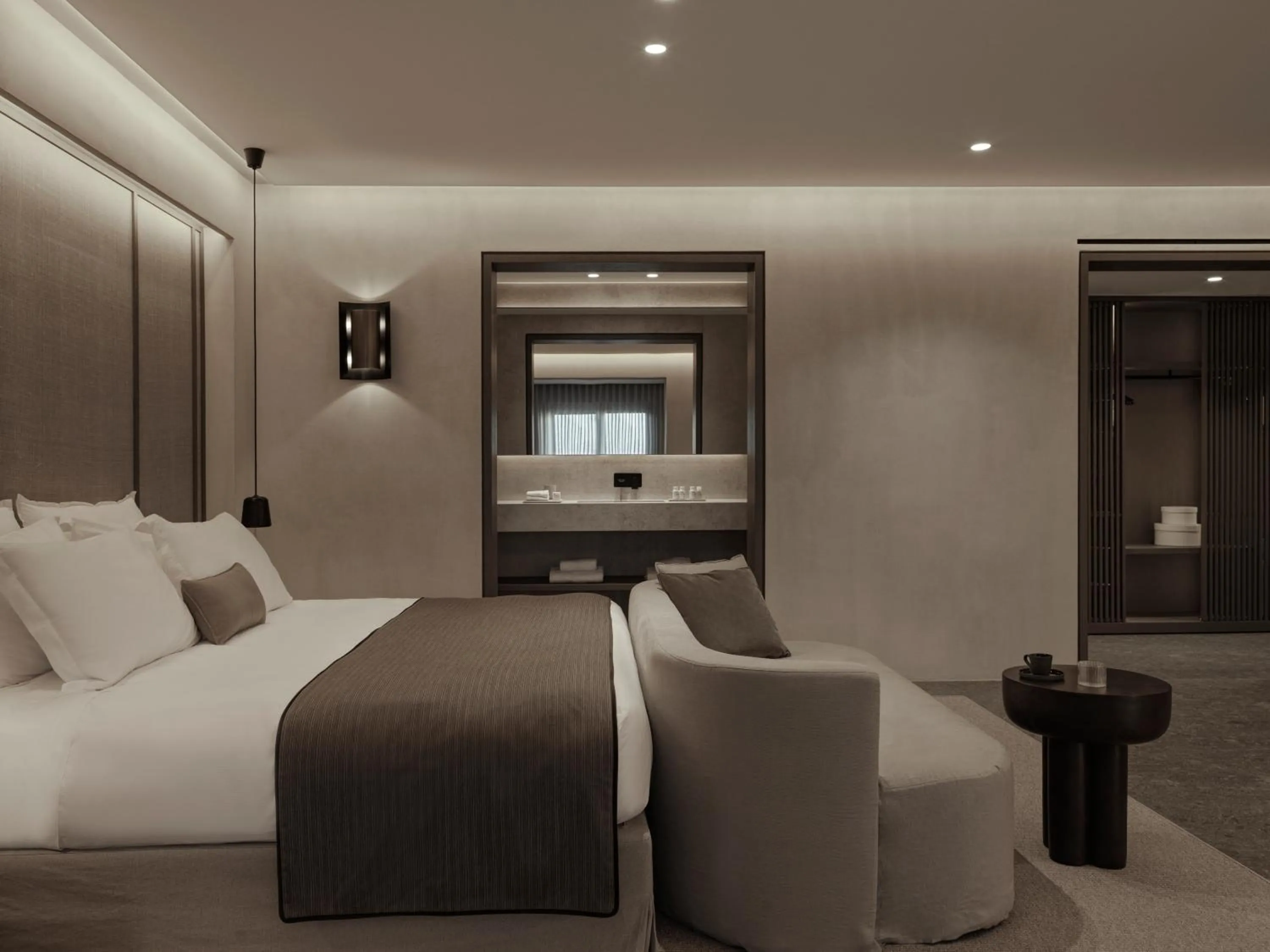 Bed in Noima Boutique Hotel Mykonos