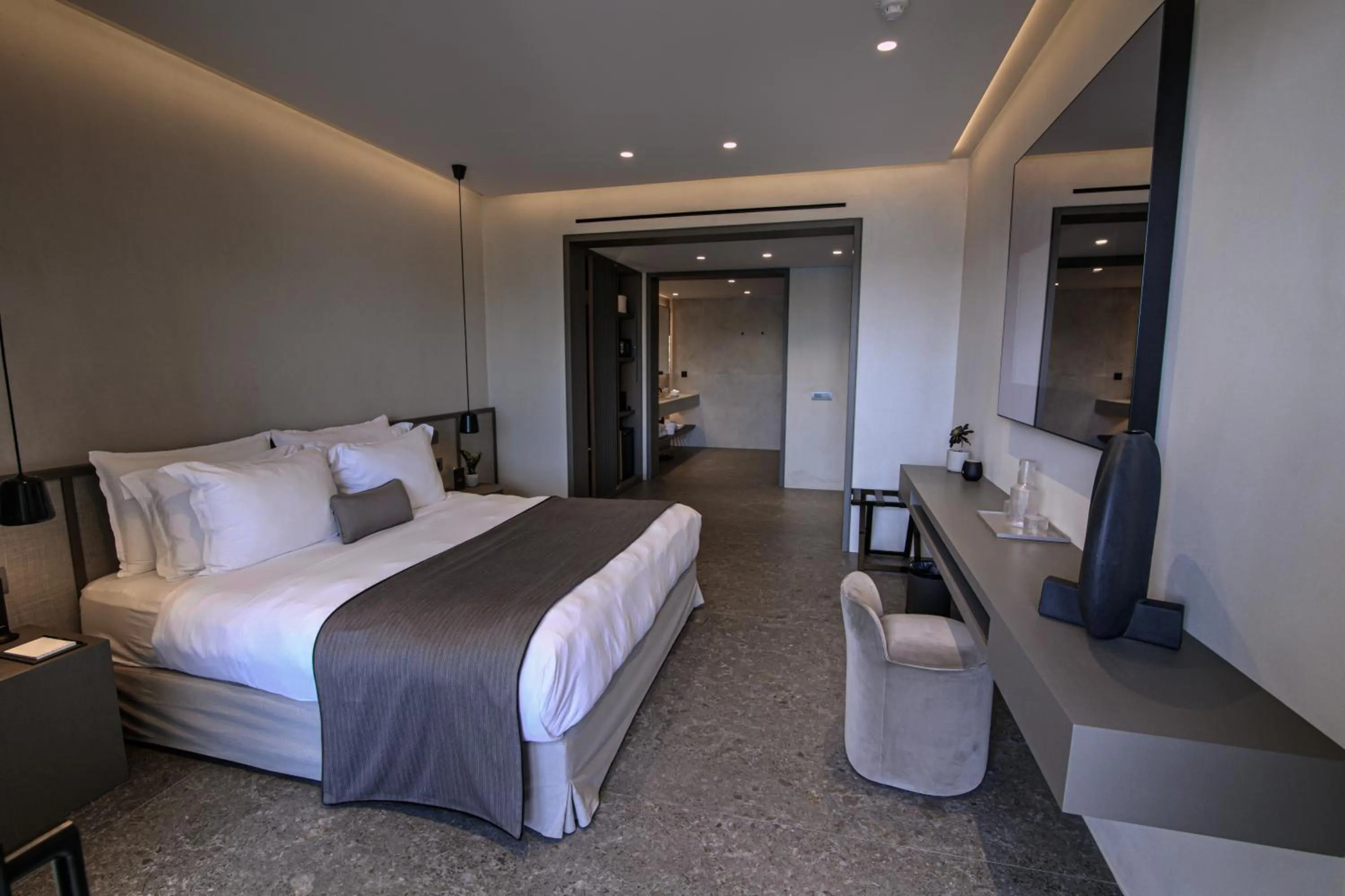 Bed in Noima Boutique Hotel Mykonos