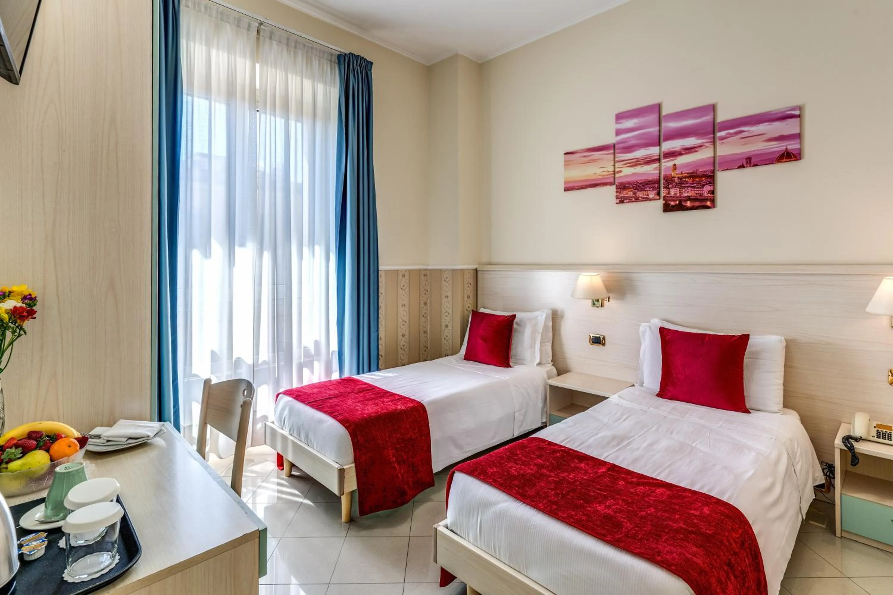 Bed in Hotel Ottaviano Augusto