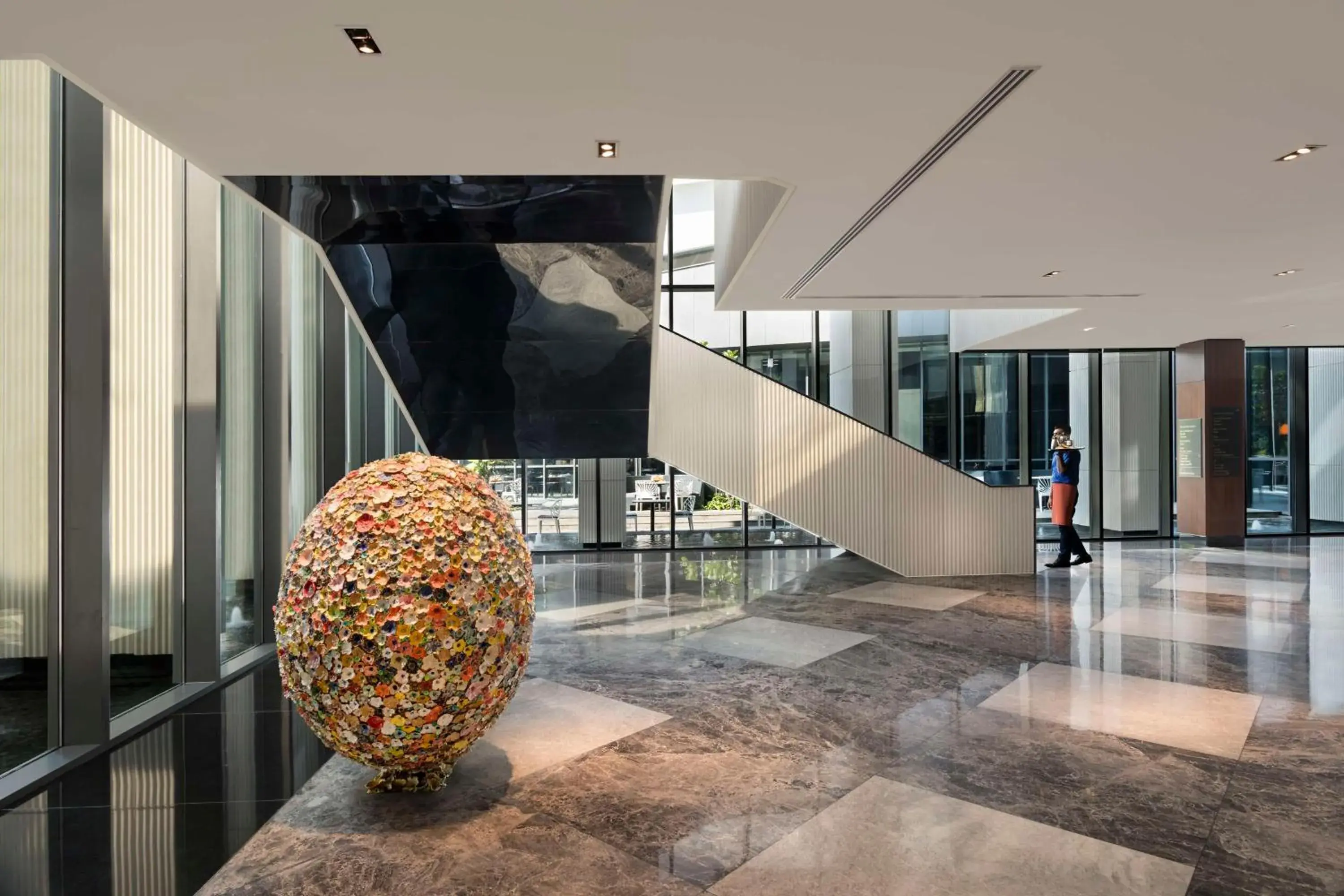 Lobby or reception in Hilton Bengaluru Embassy Manyata Business Park Lobby or reception in Hilton Bengaluru Embassy Manyata Business Park