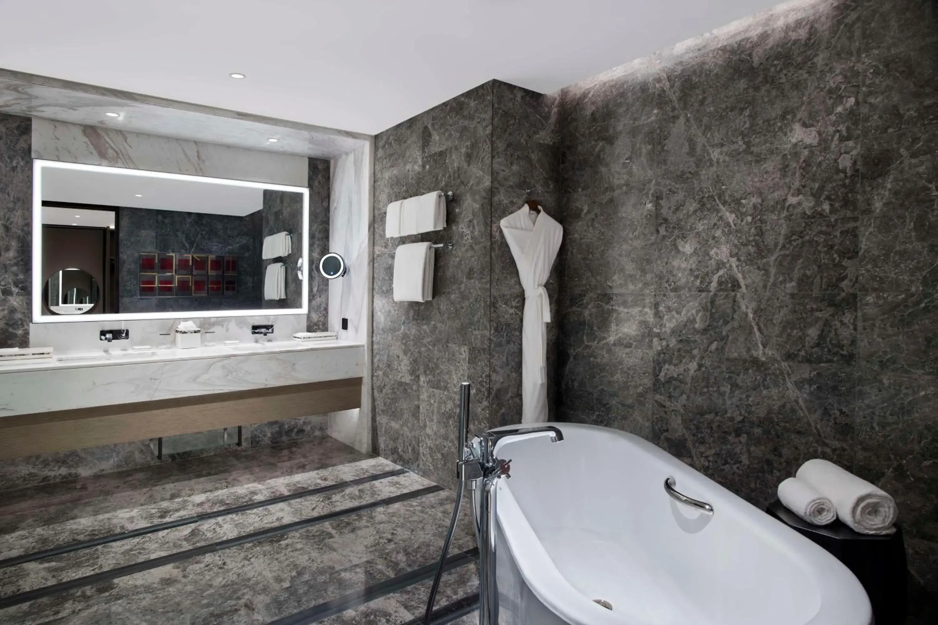 Bathroom in Hilton Bengaluru Embassy Manyata Business Park Bathroom in Hilton Bengaluru Embassy Manyata Business Park