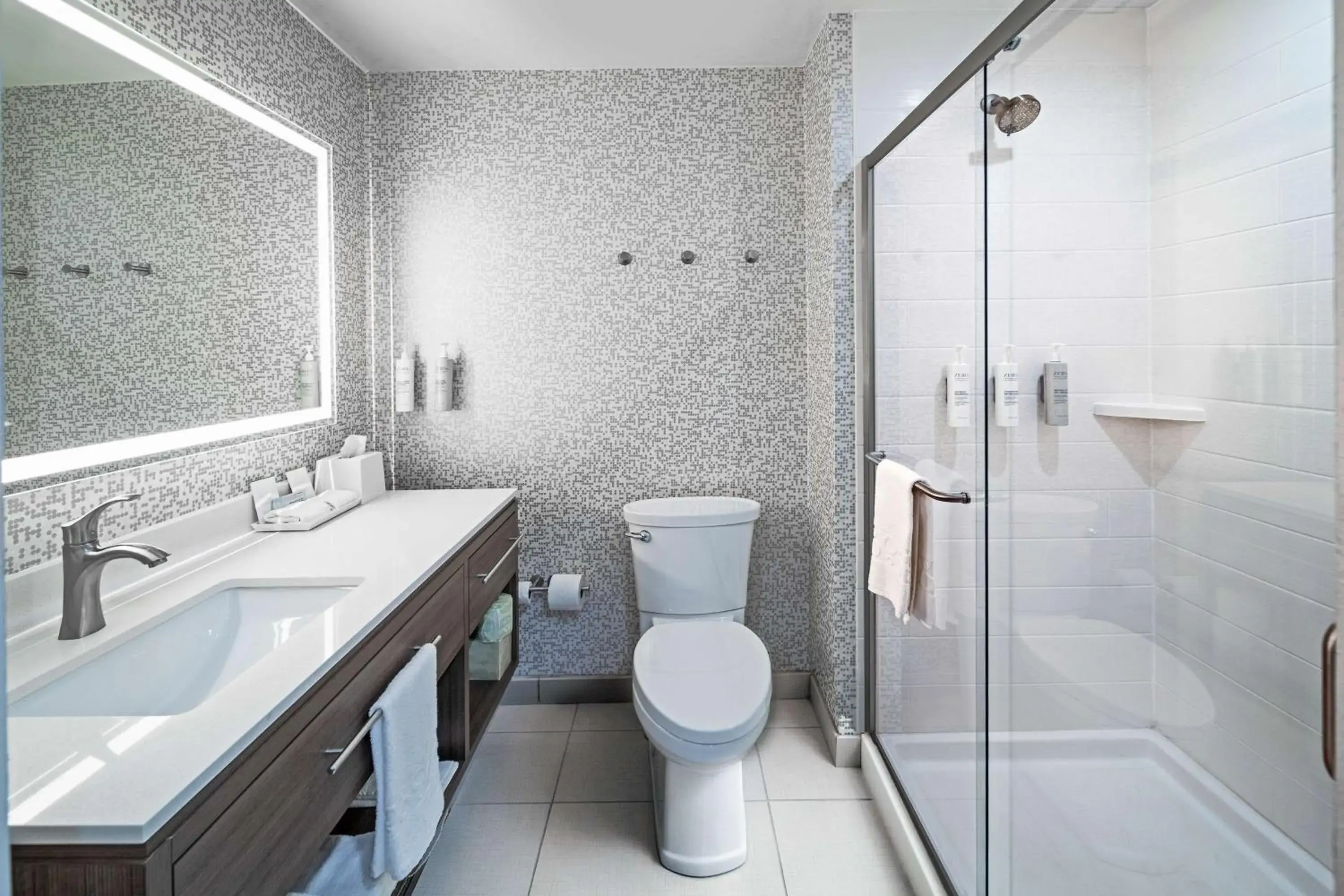 Bathroom in Home2 Suites By Hilton Weatherford Bathroom in Home2 Suites By Hilton Weatherford