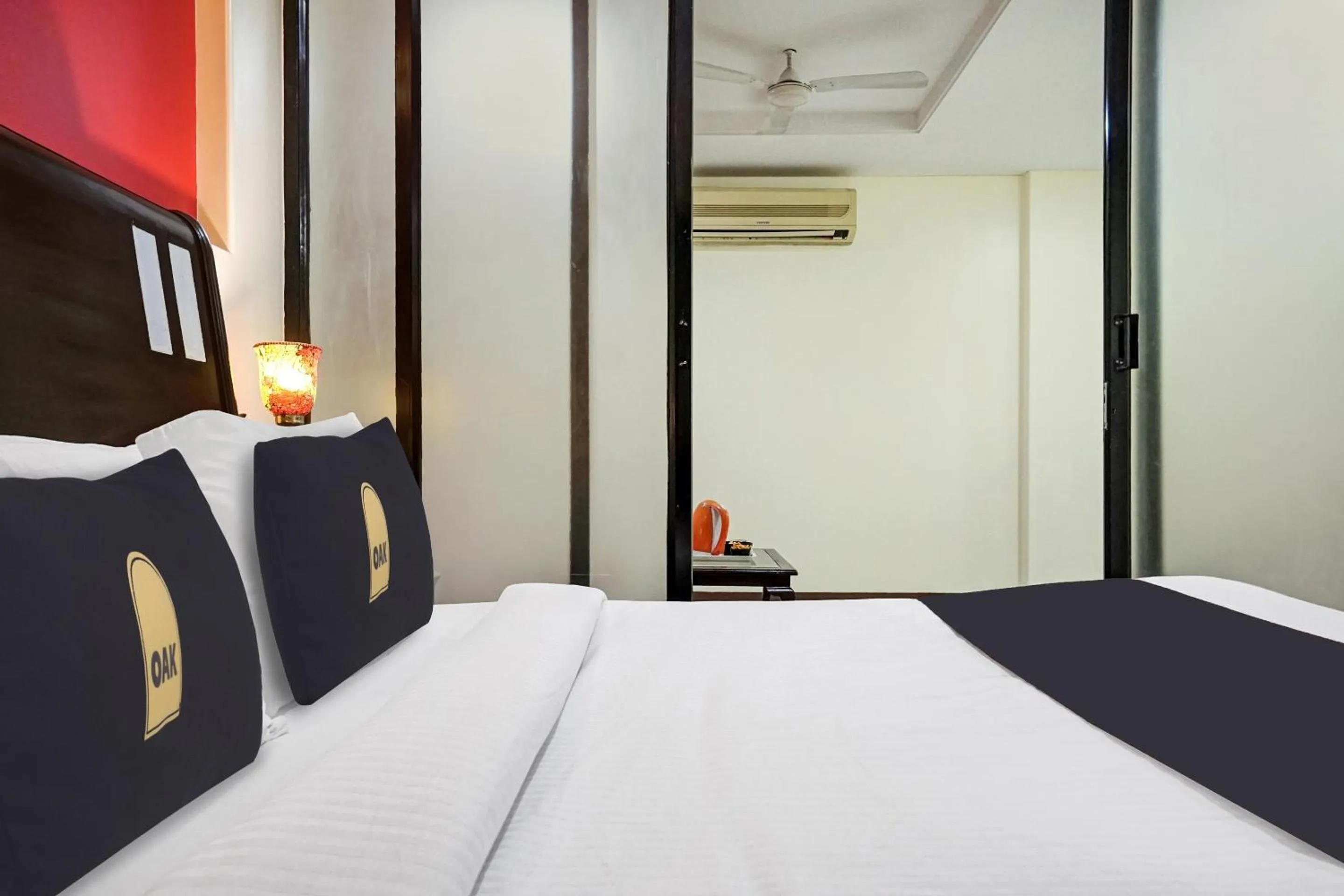 Bedroom, Bed in Townhouse OAK Gharonda Residency Near Sant Tukaram Nagar Metro Station