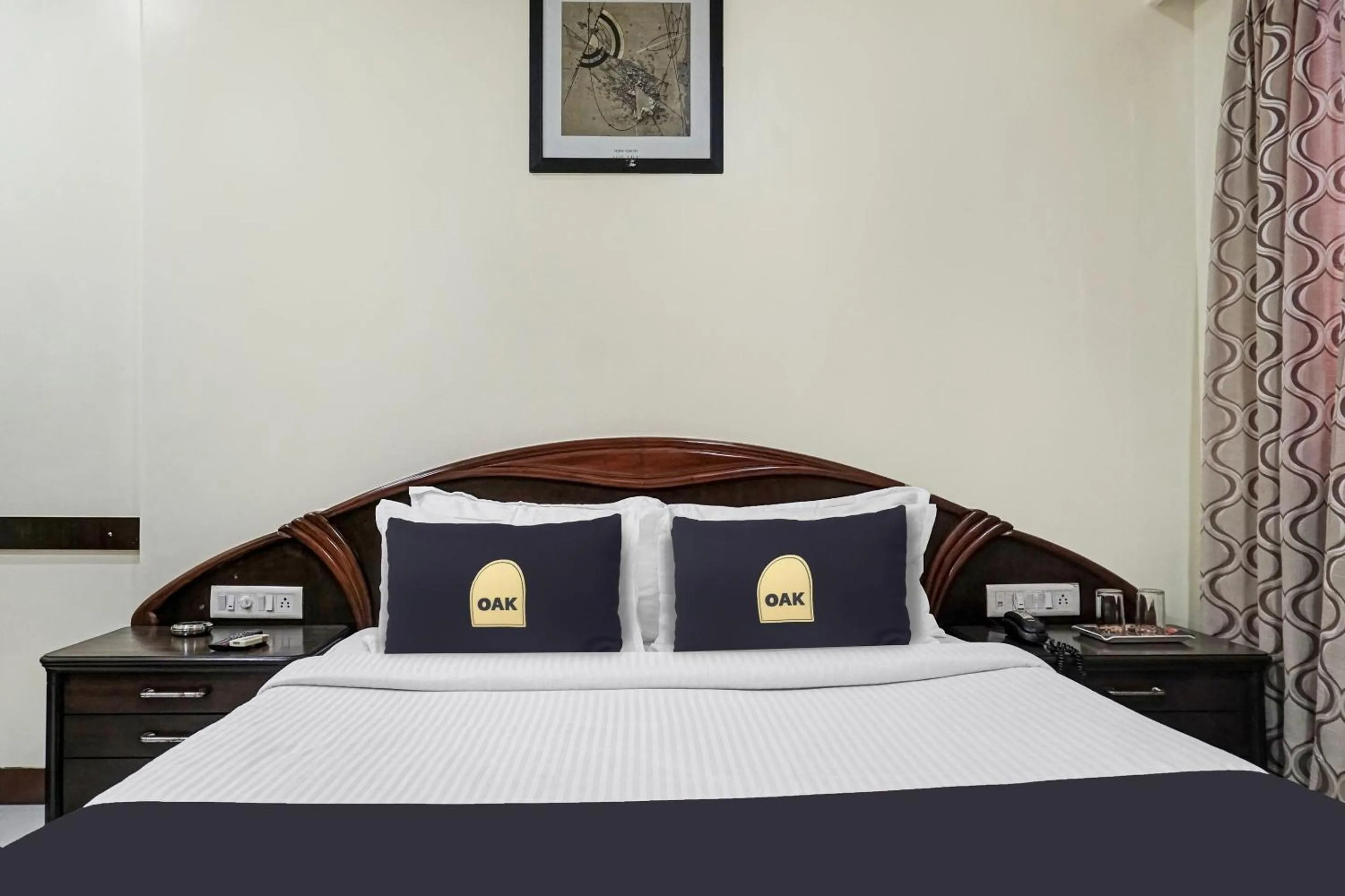 Bedroom, Bed in Townhouse OAK Gharonda Residency Near Sant Tukaram Nagar Metro Station