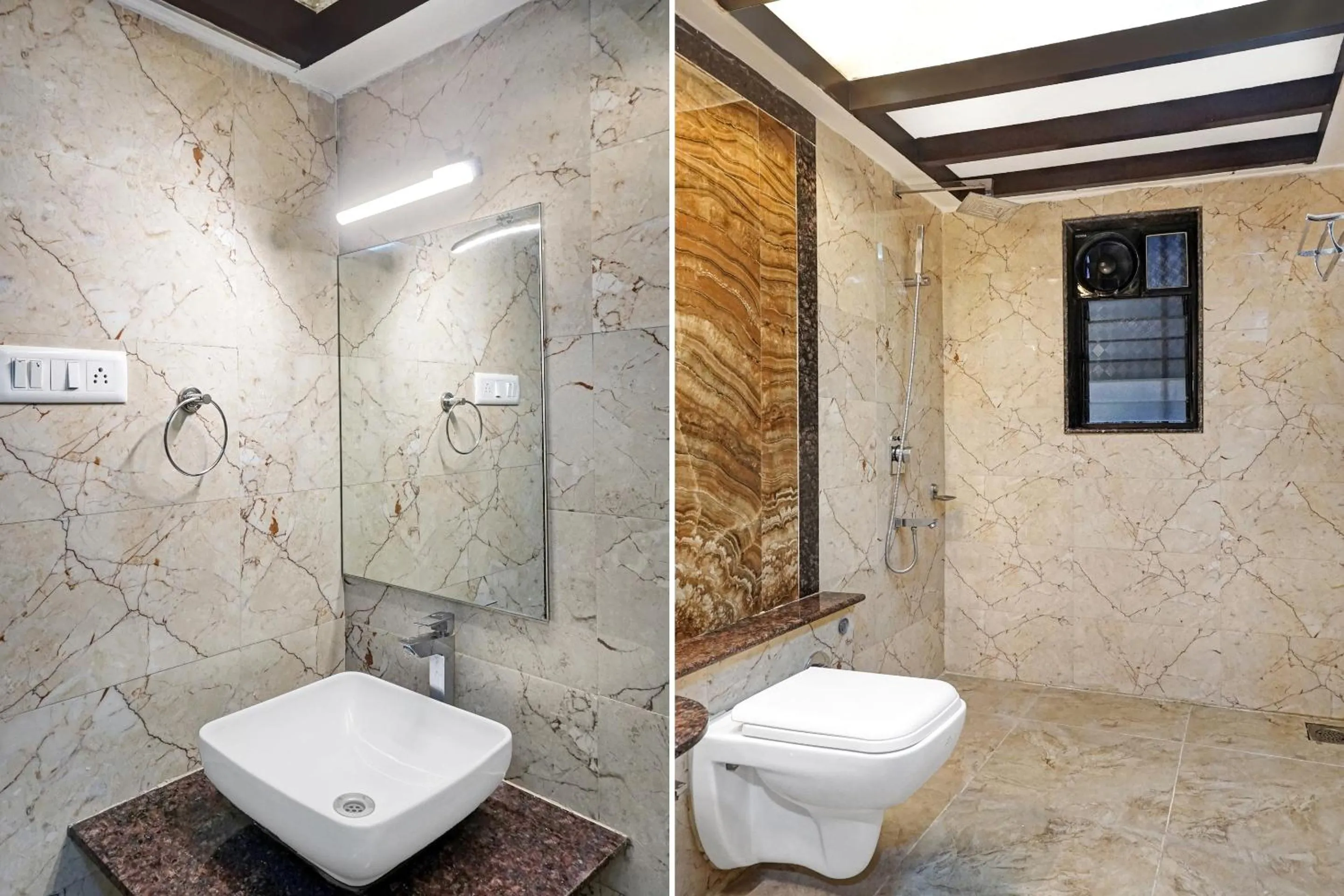 Bathroom in Super Townhouse OAK Gharonda Residency Near Sant Tukaram Nagar Metro Station