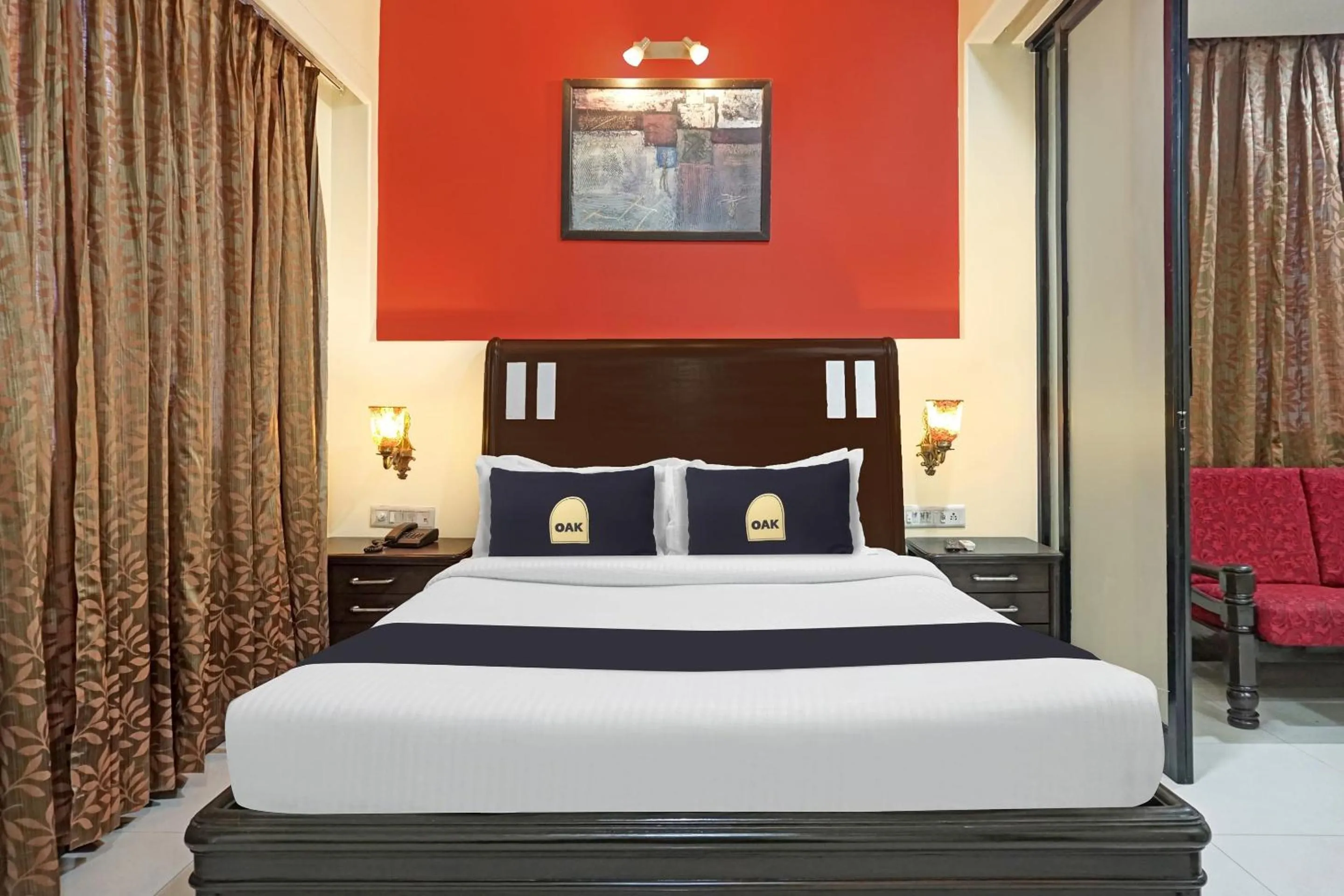 Bedroom, Bed in Super Townhouse OAK Gharonda Residency Near Sant Tukaram Nagar Metro Station