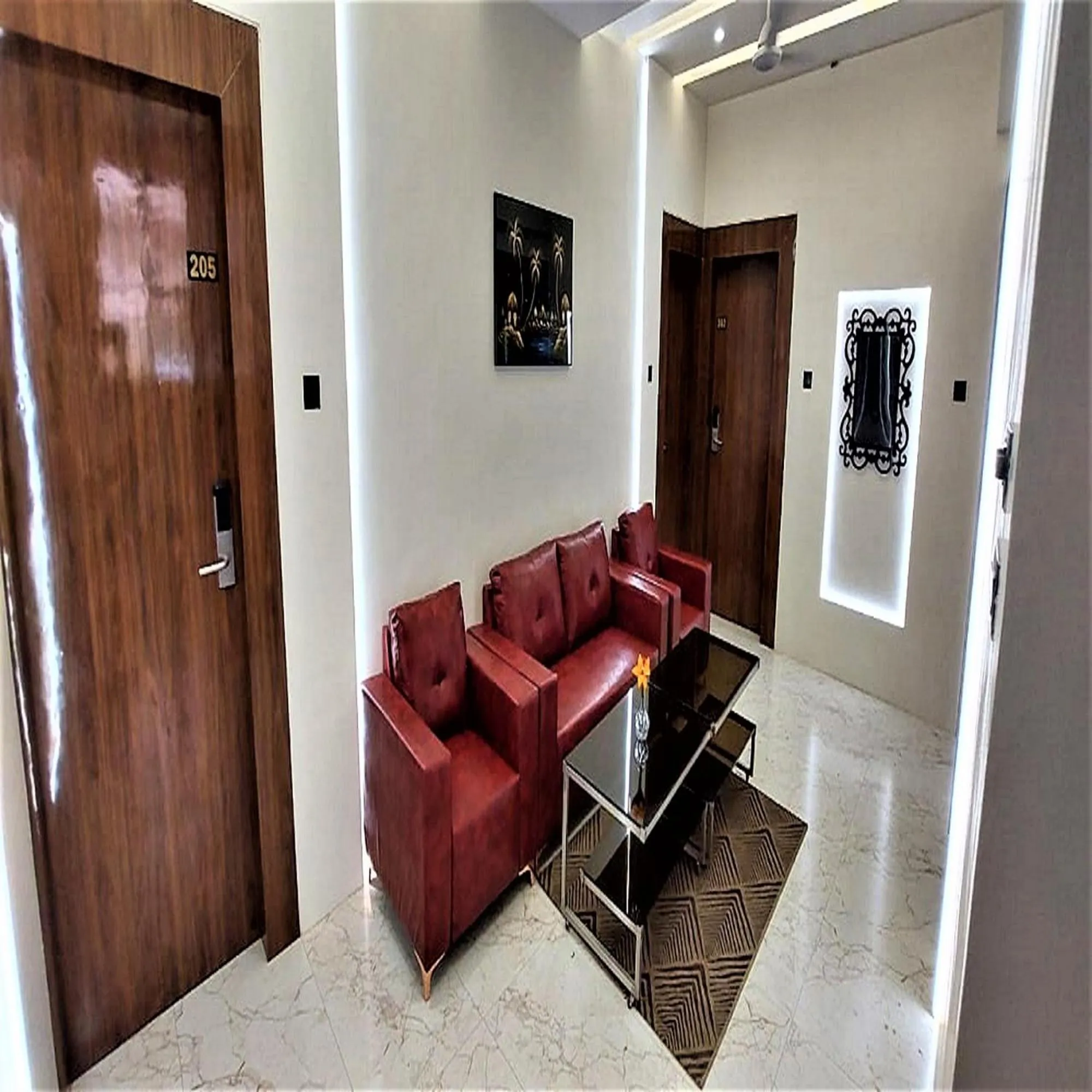 Seating area in Hotel Rose Gold