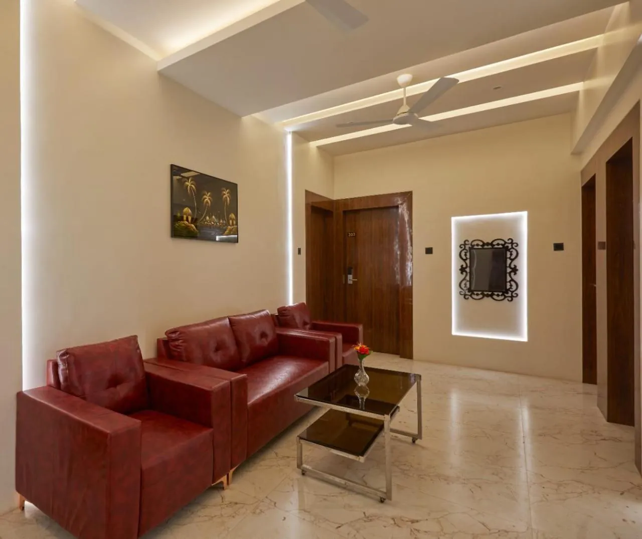 Inner courtyard view in Hotel Rose Gold