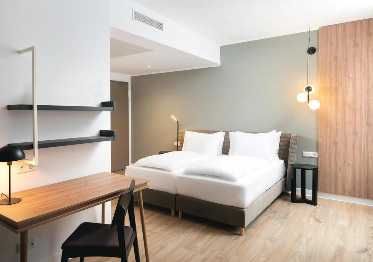 Photo of the whole room, Bed in elaya hotel regensburg city center, Trademark by Wyndham